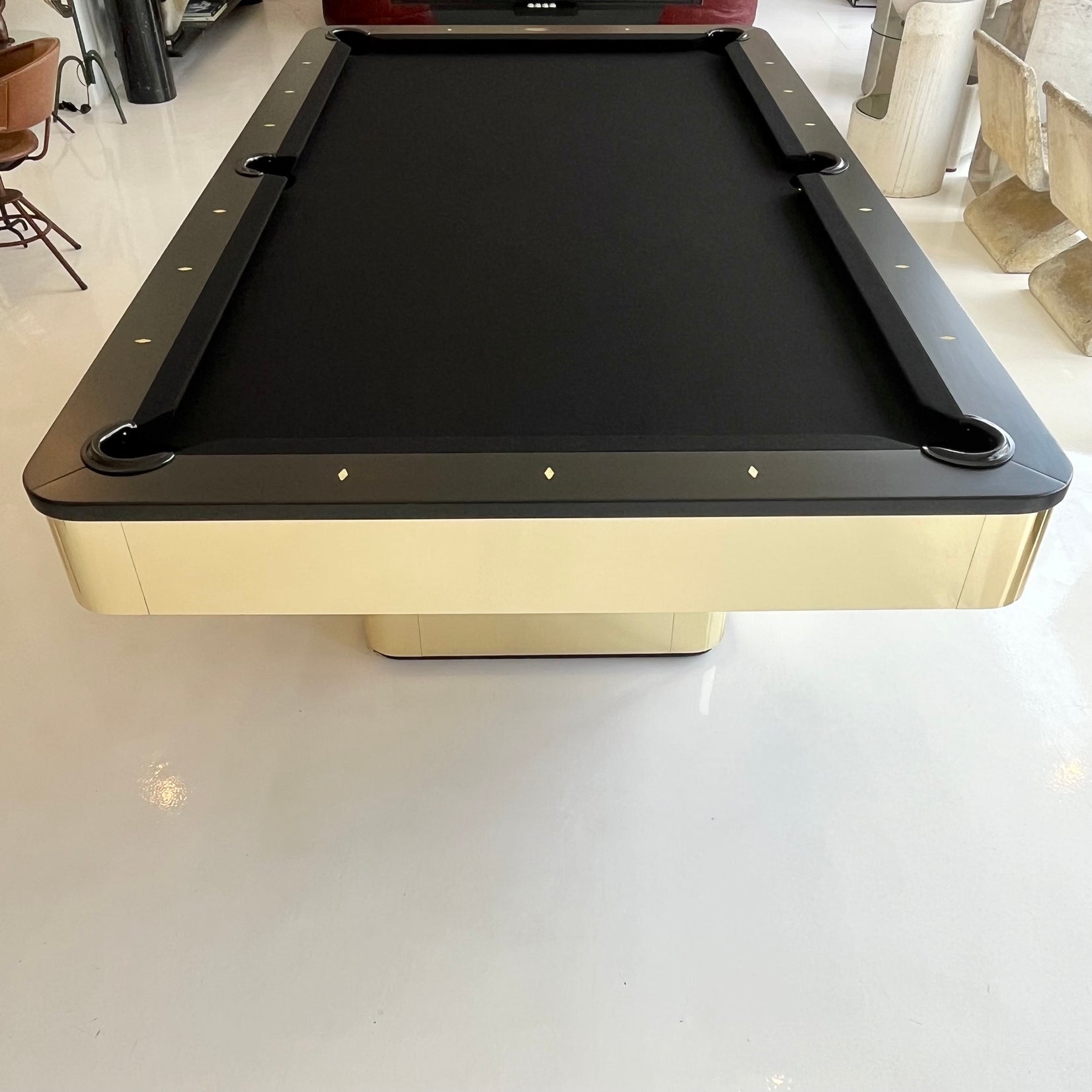 Custom Polished Brass Pool Table