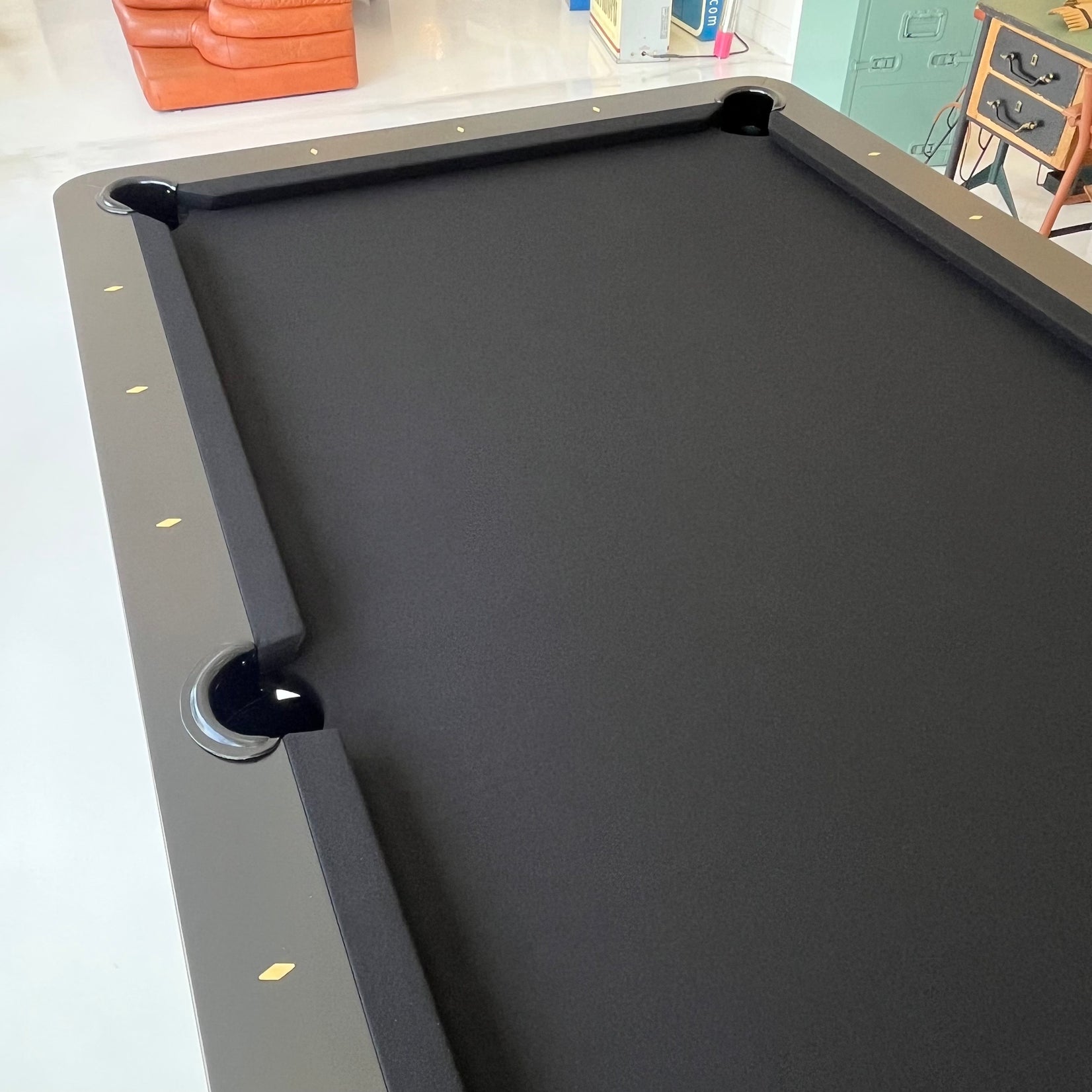 Custom Polished Brass Pool Table