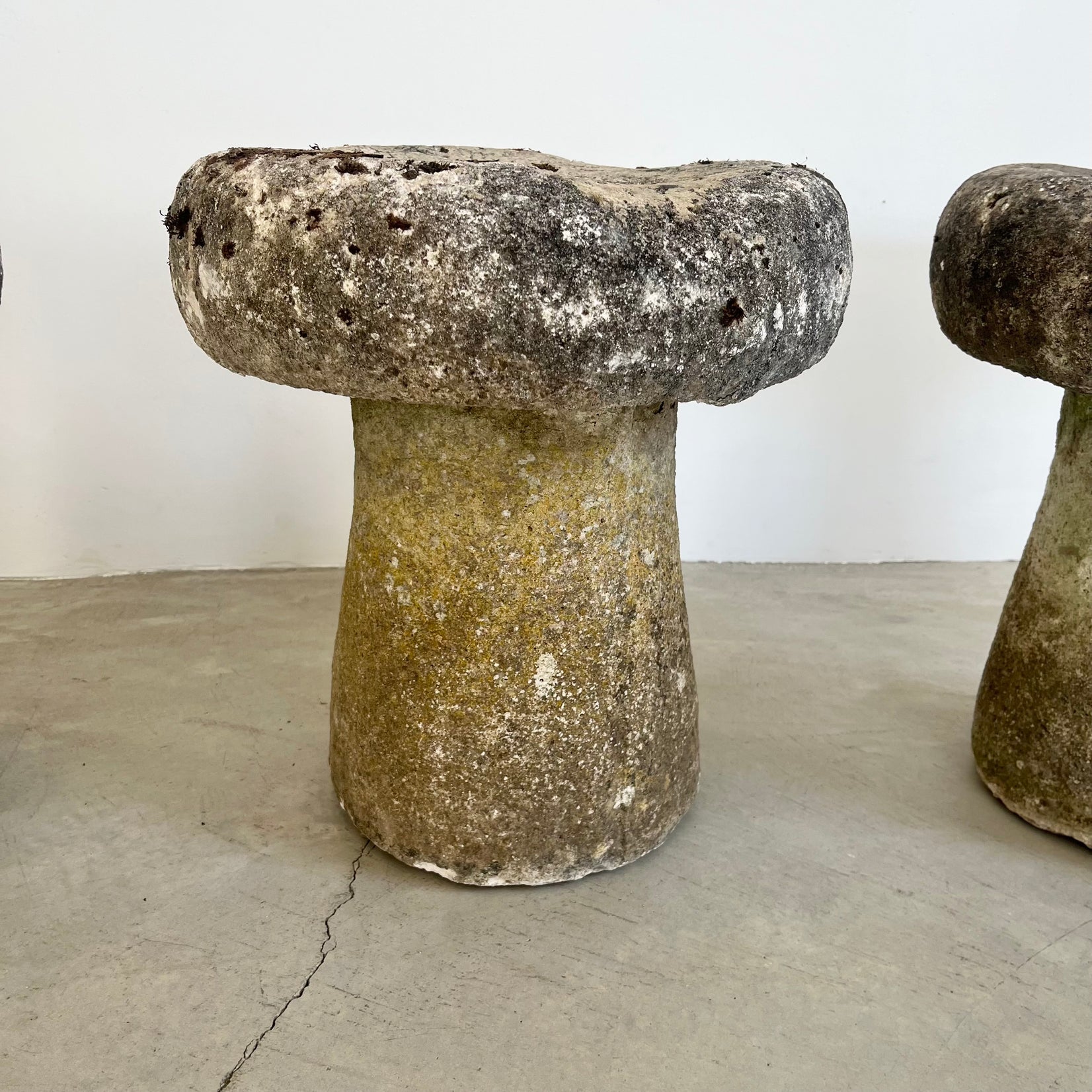 Concrete Mushroom Stools, 1970s, France