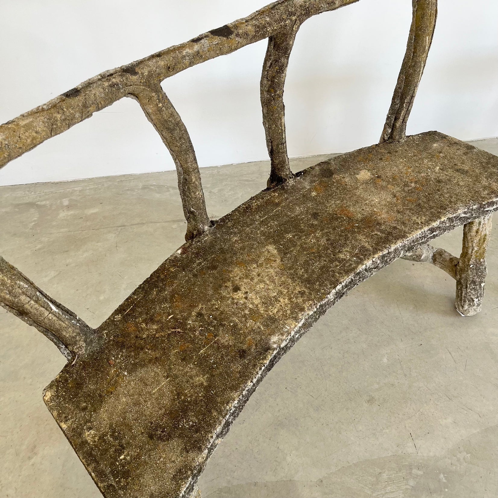 Pair of Faux Bois Concrete Benches, 1960s France