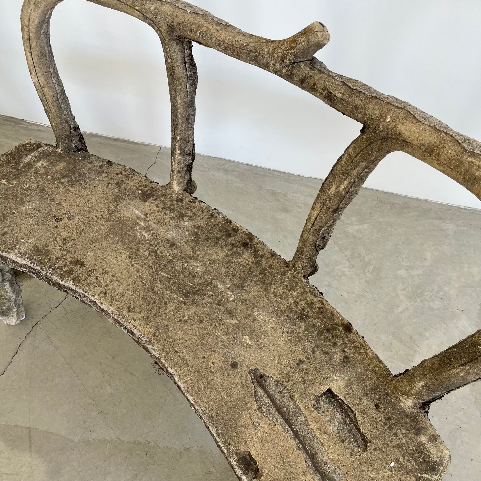 Pair of Faux Bois Concrete Benches, 1960s France