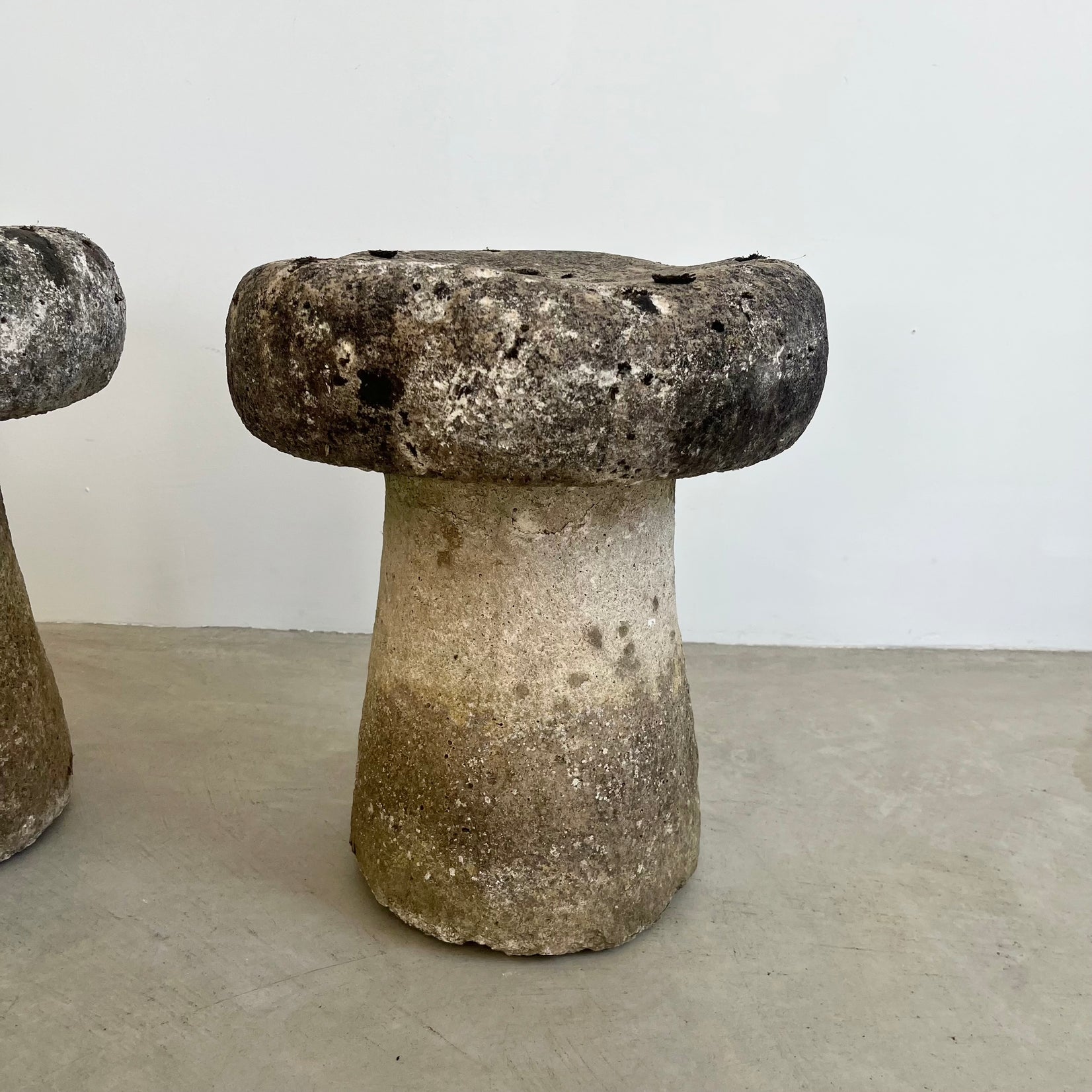 Concrete Mushroom Stools, 1970s, France