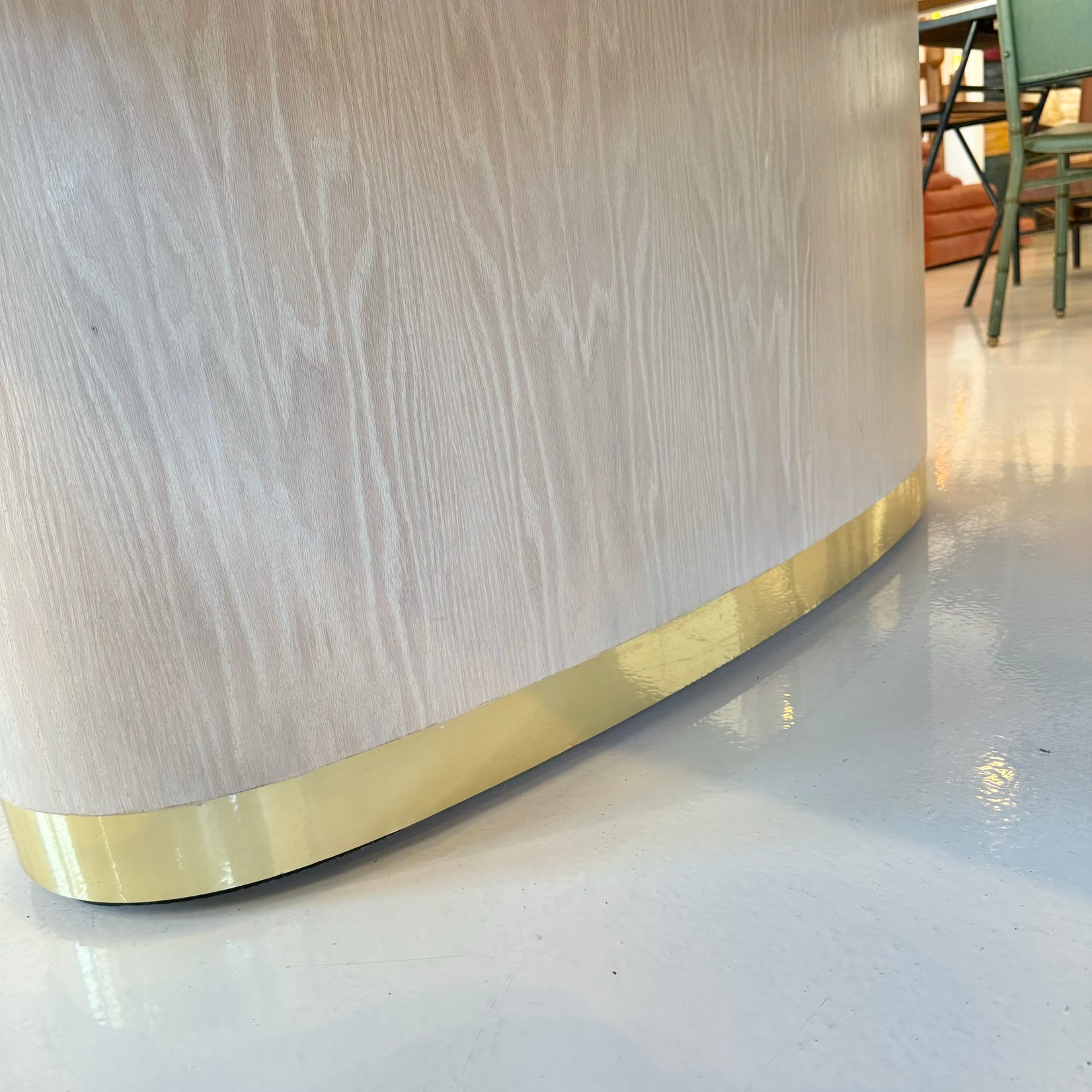 Oak and Brass Olhausen Pool Table, 1980s USA