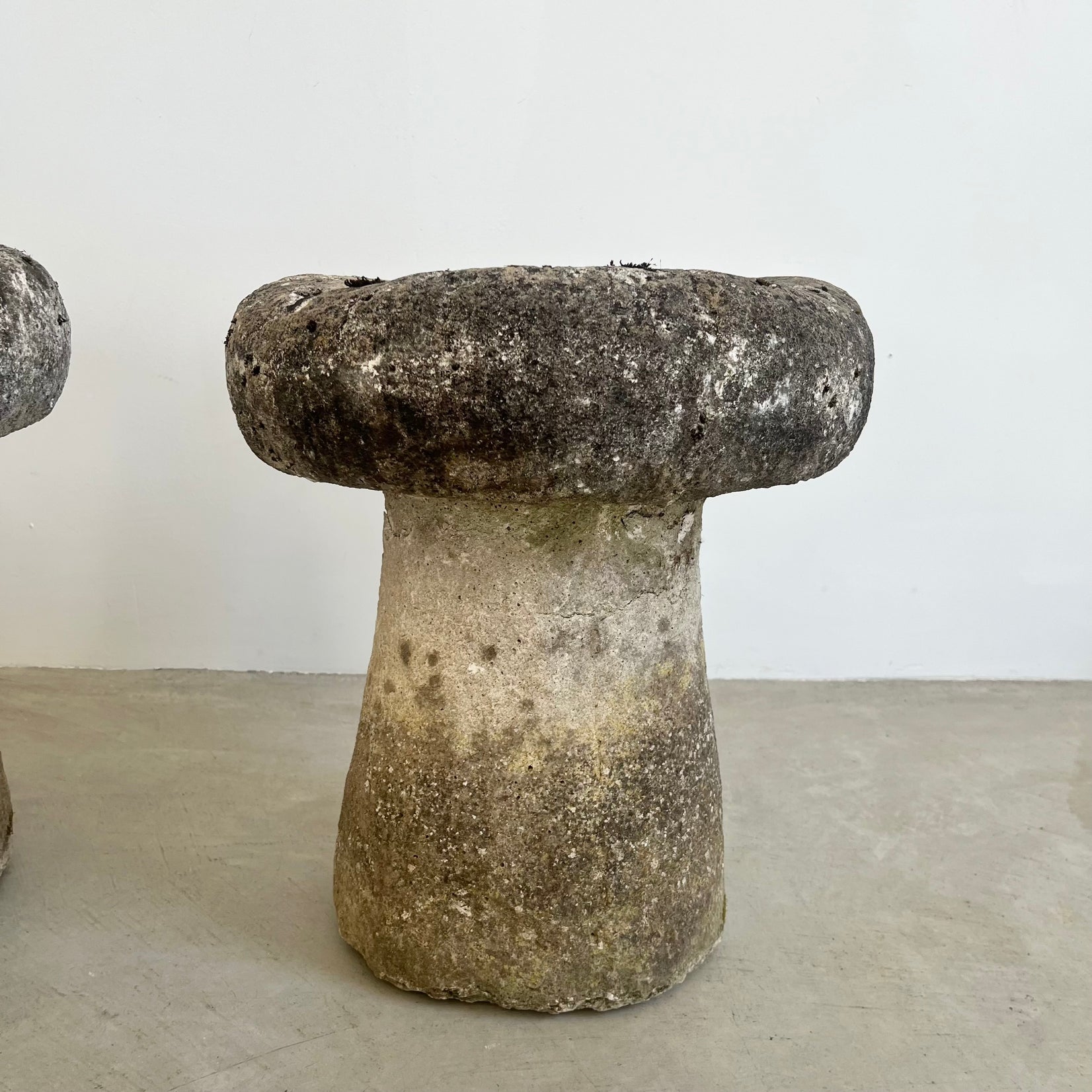 Concrete Mushroom Stools, 1970s, France