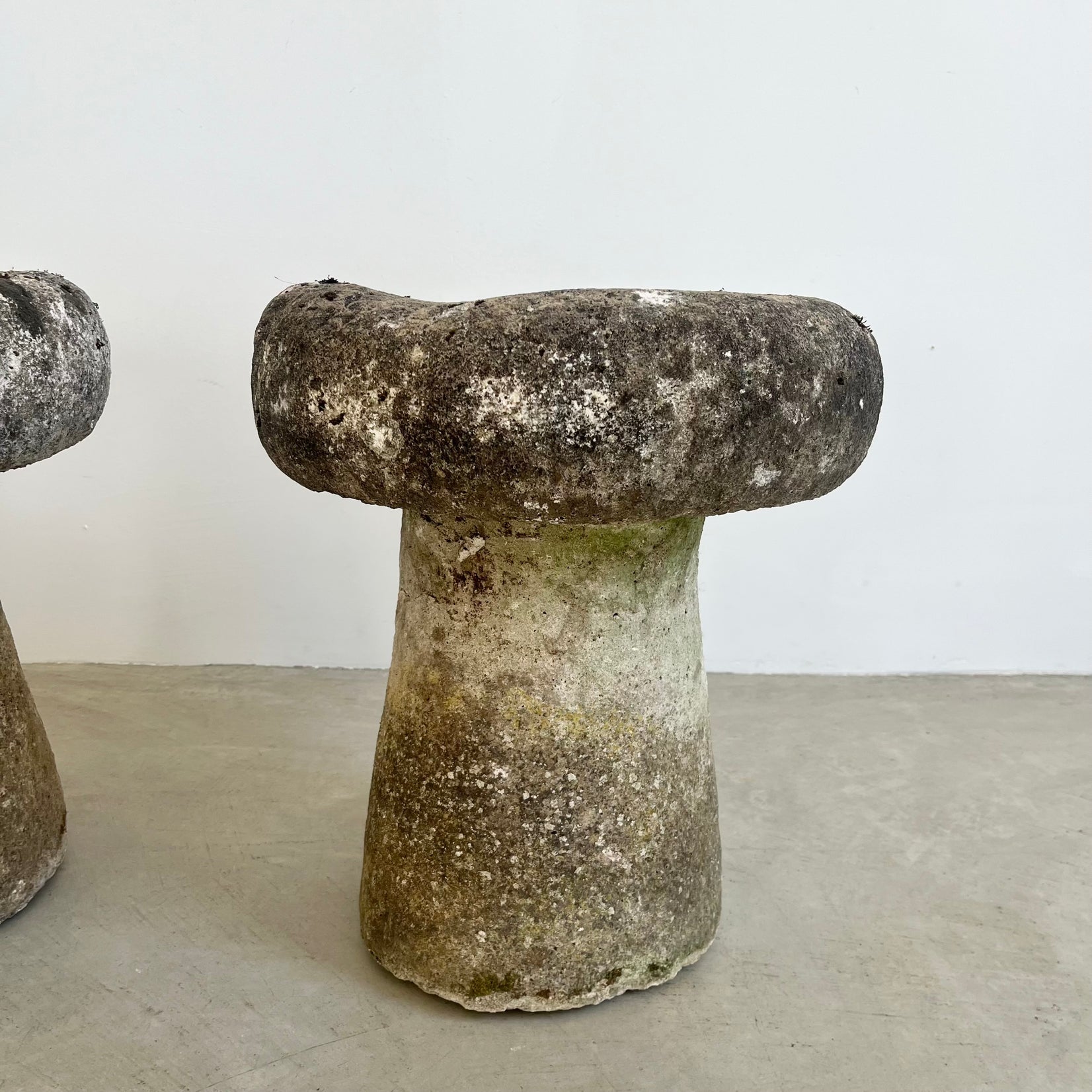 Concrete Mushroom Stools, 1970s, France