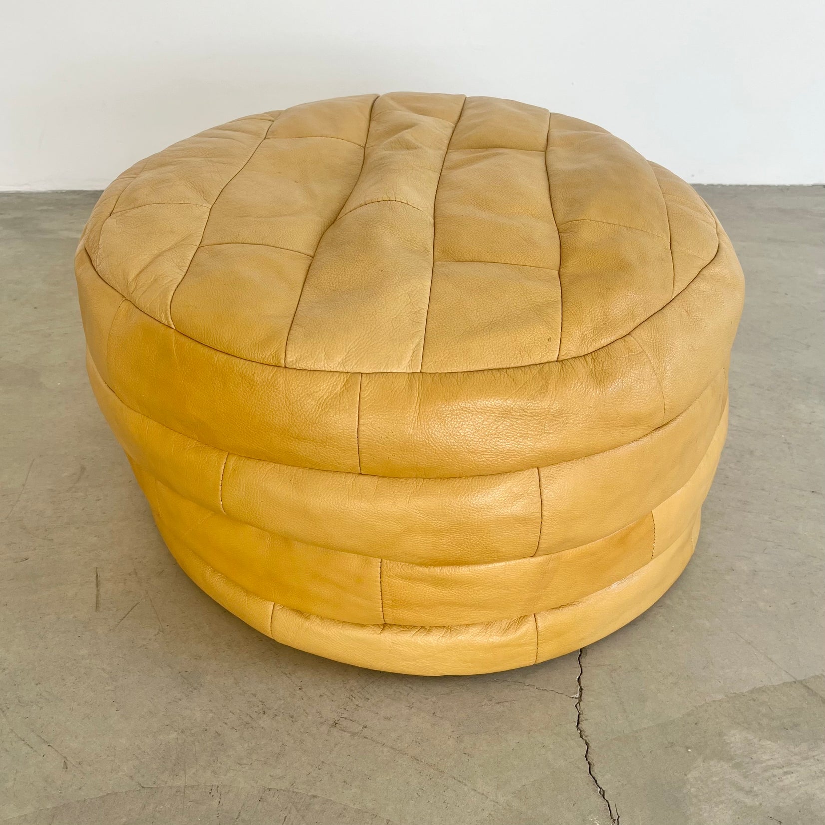 Yellow Patchwork Ottoman