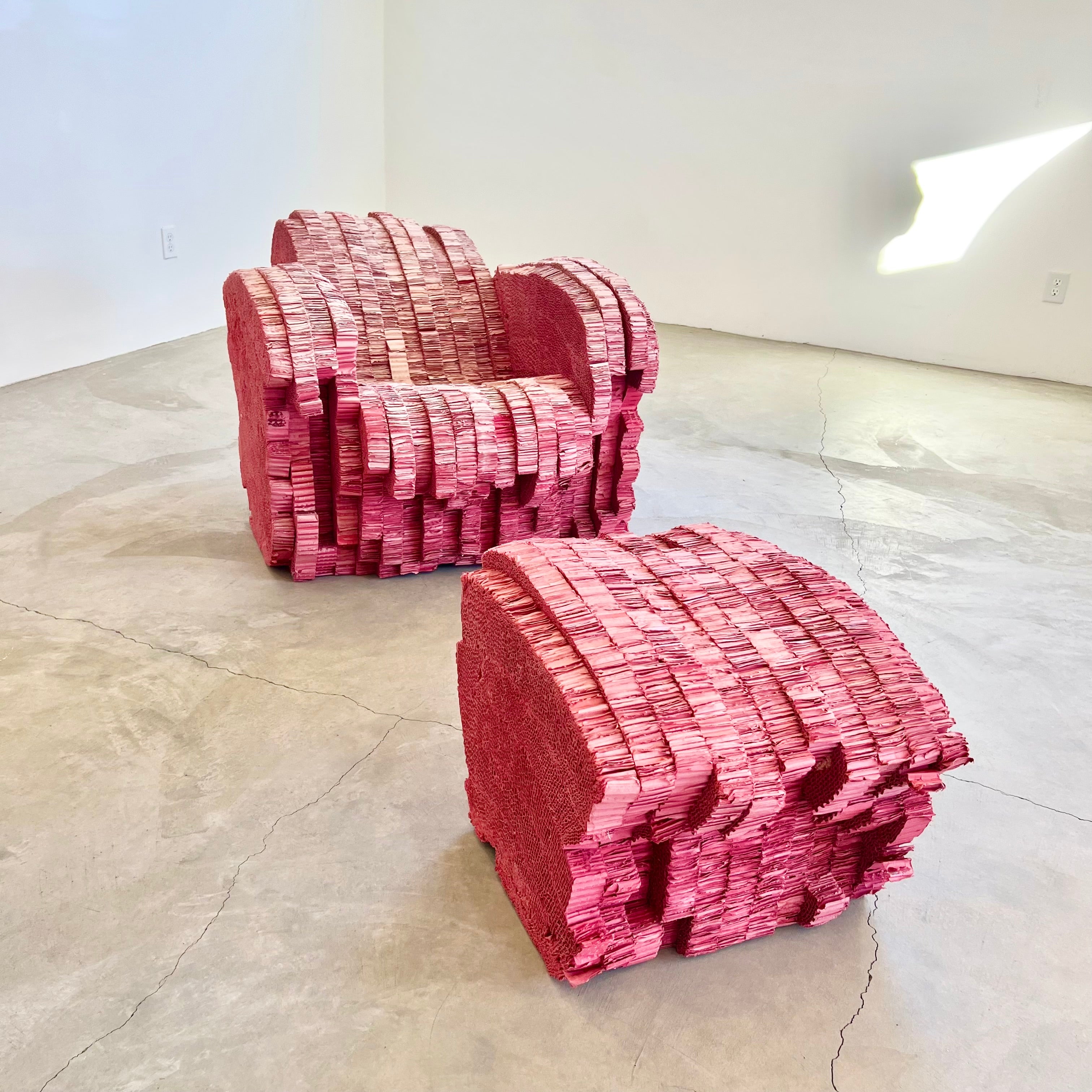 Little Beaver' Cardboard Chair and Ottoman for Vitra