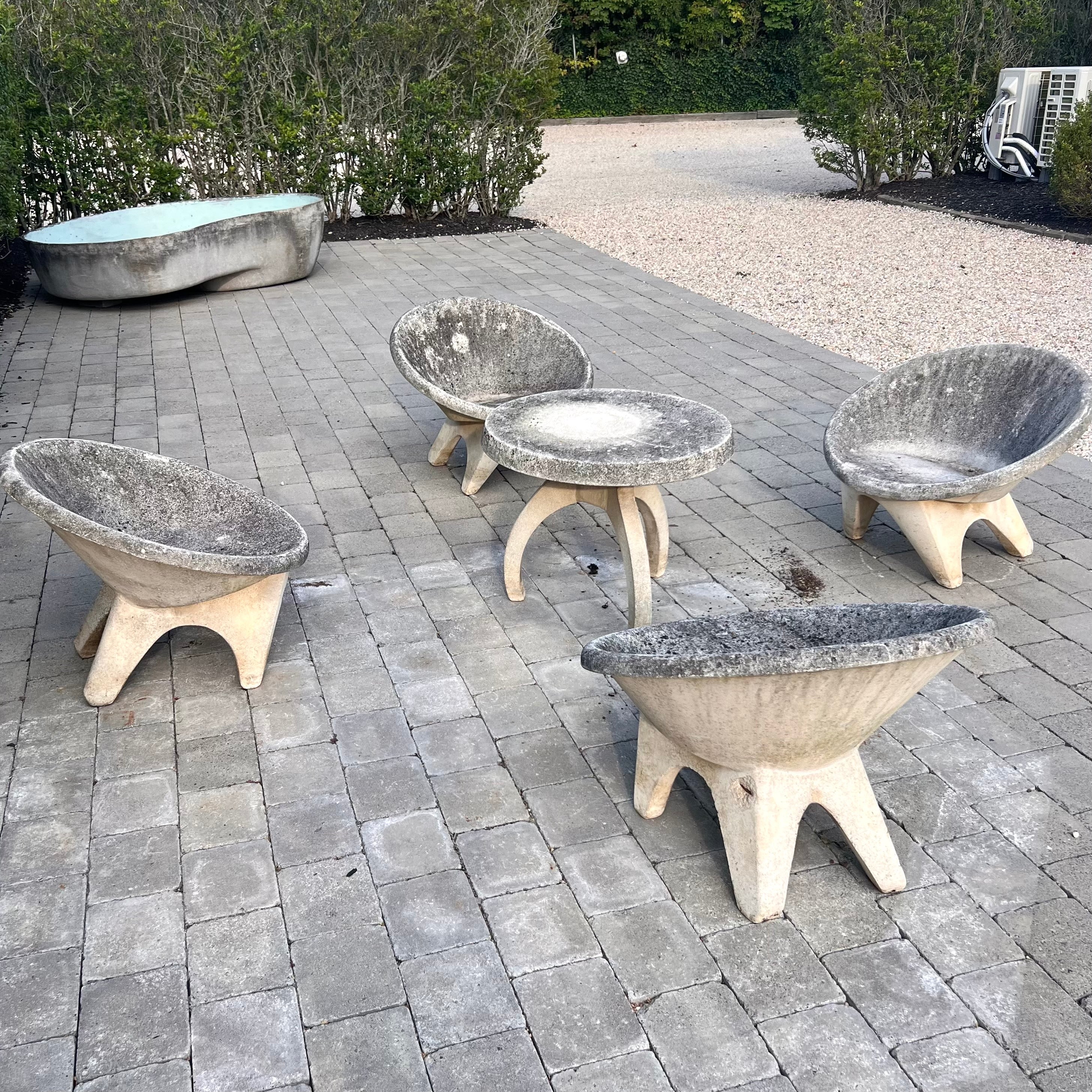 Concrete seats for online garden