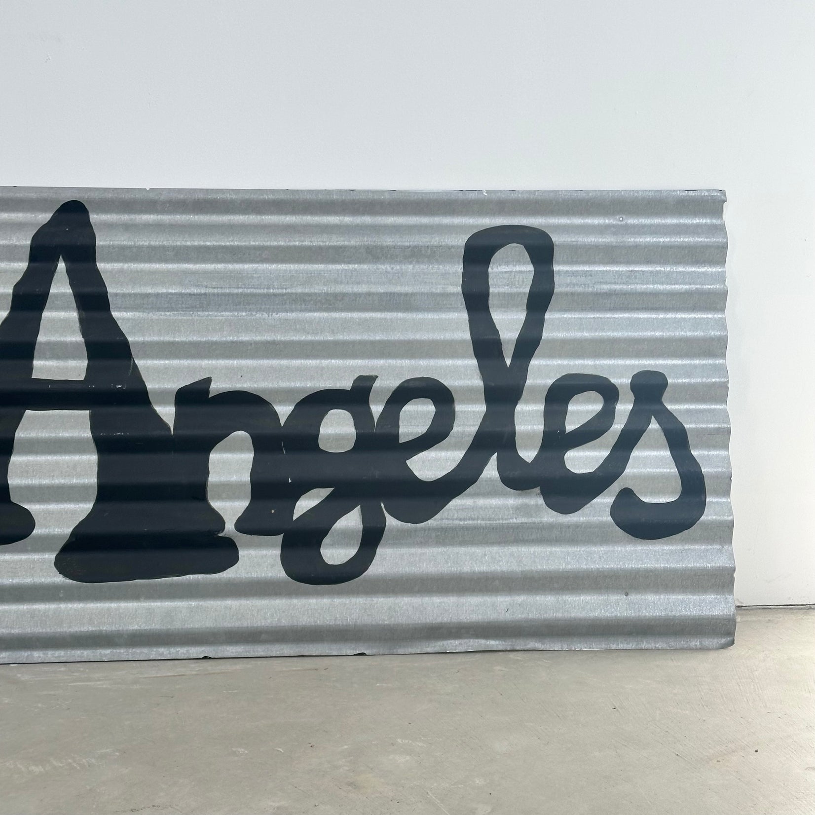 Metal Hand Painted Los Angeles Sign