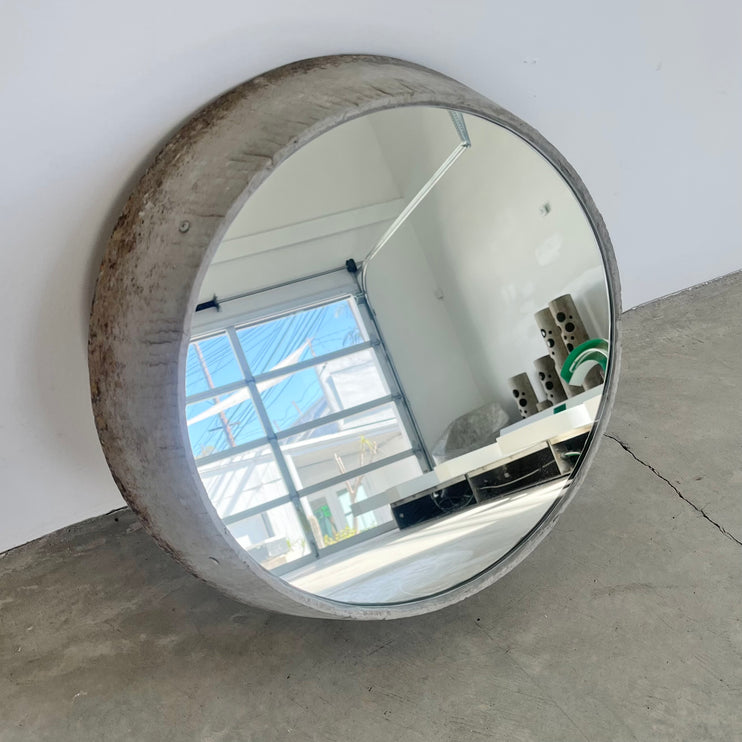 Circular Concrete Mirror