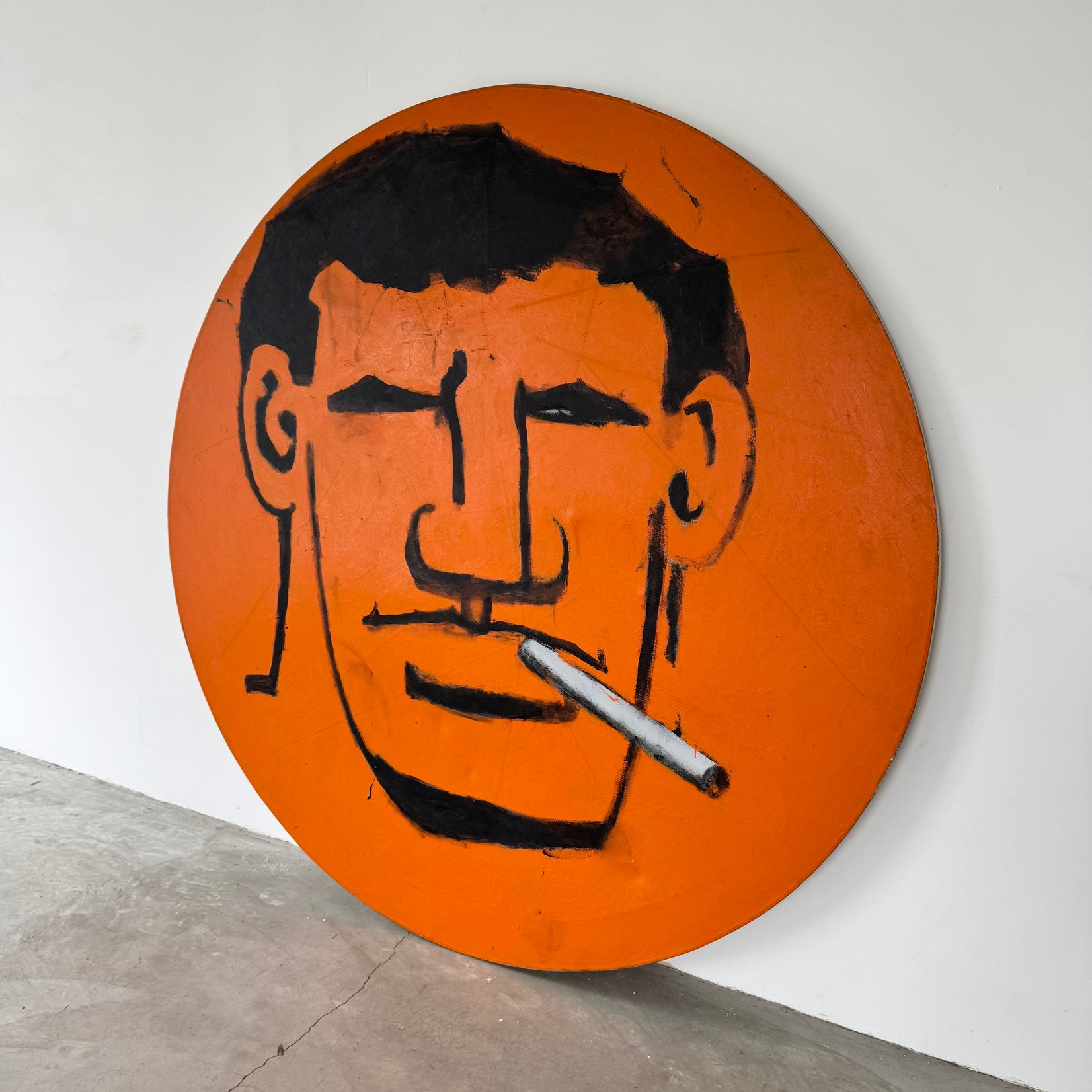 Monumental 'Brute' Painting on Canvas