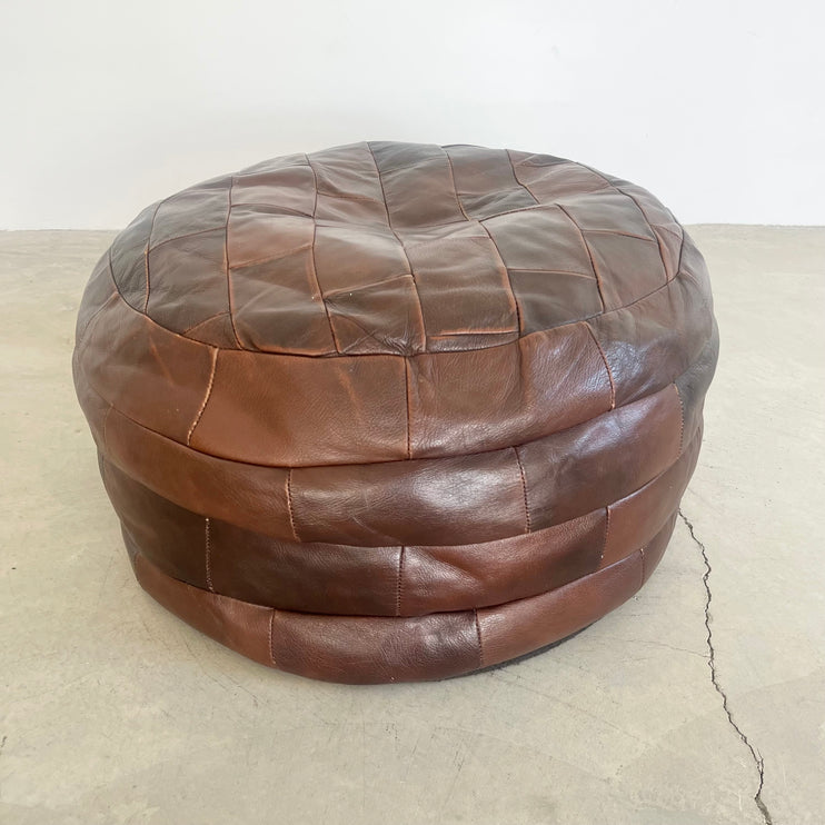 Brown Patchwork Ottoman