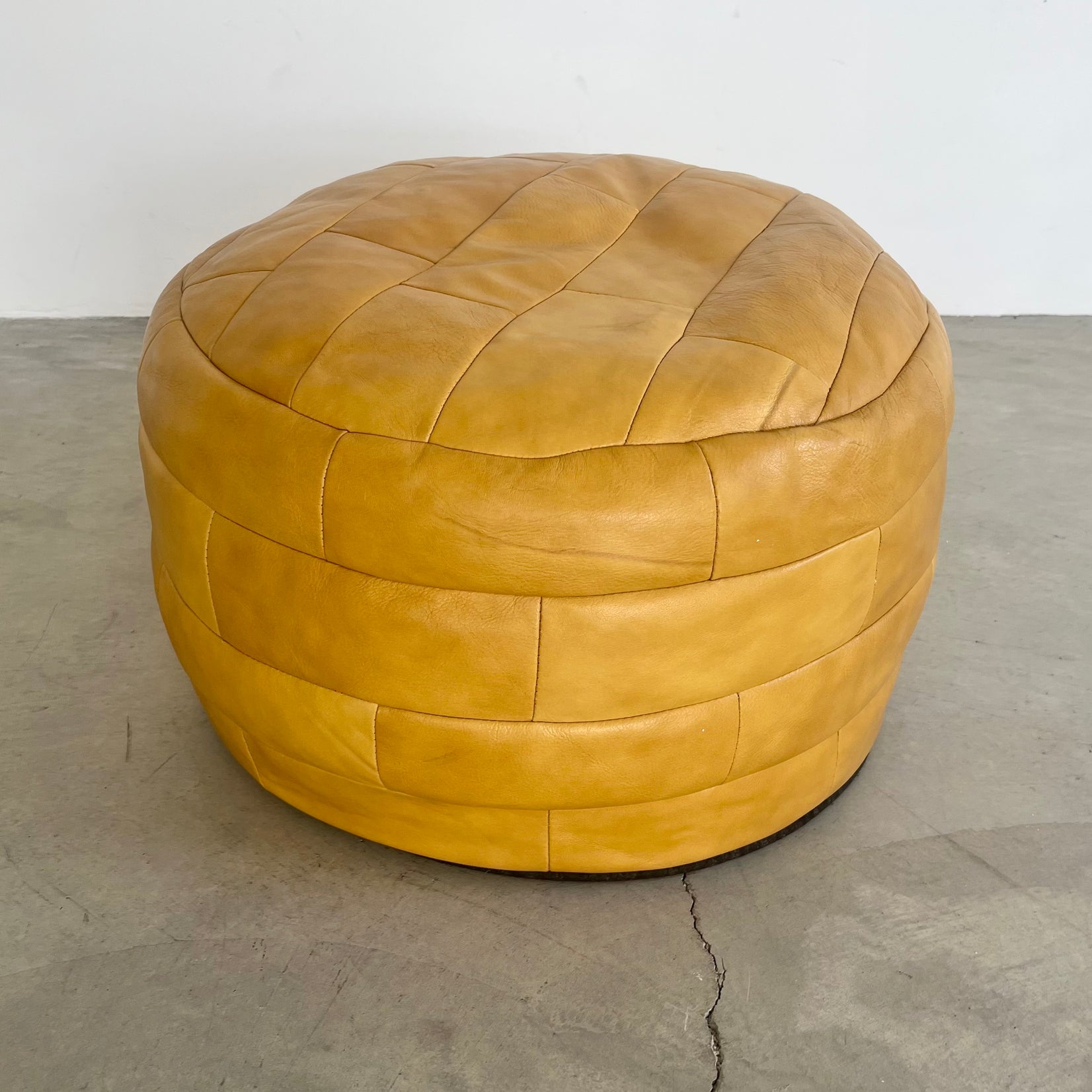 Yellow Patchwork Ottoman
