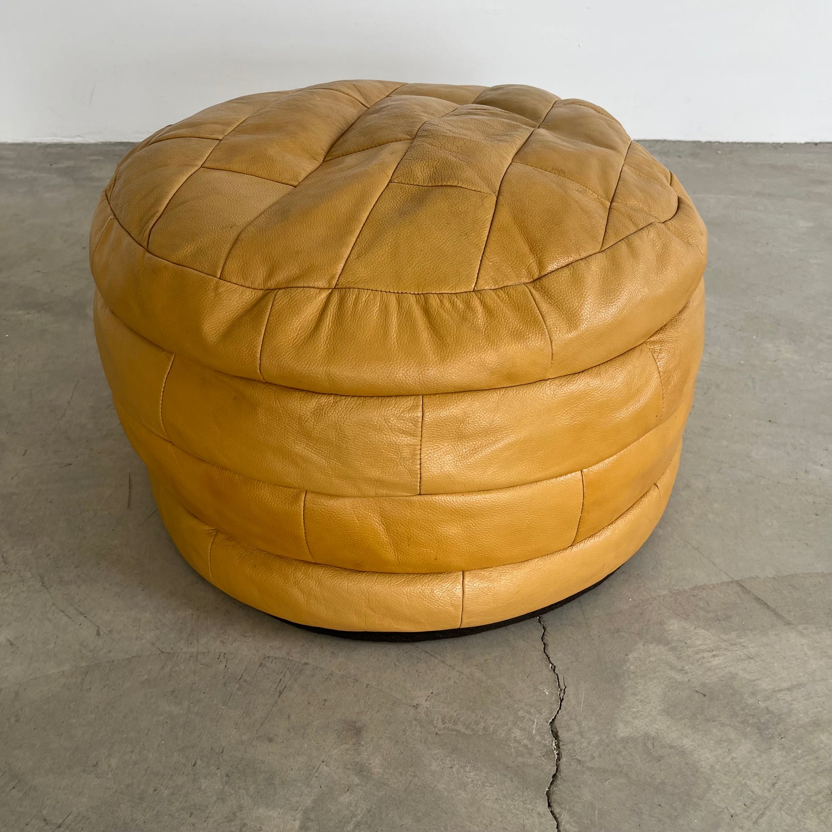 Yellow Patchwork Ottoman