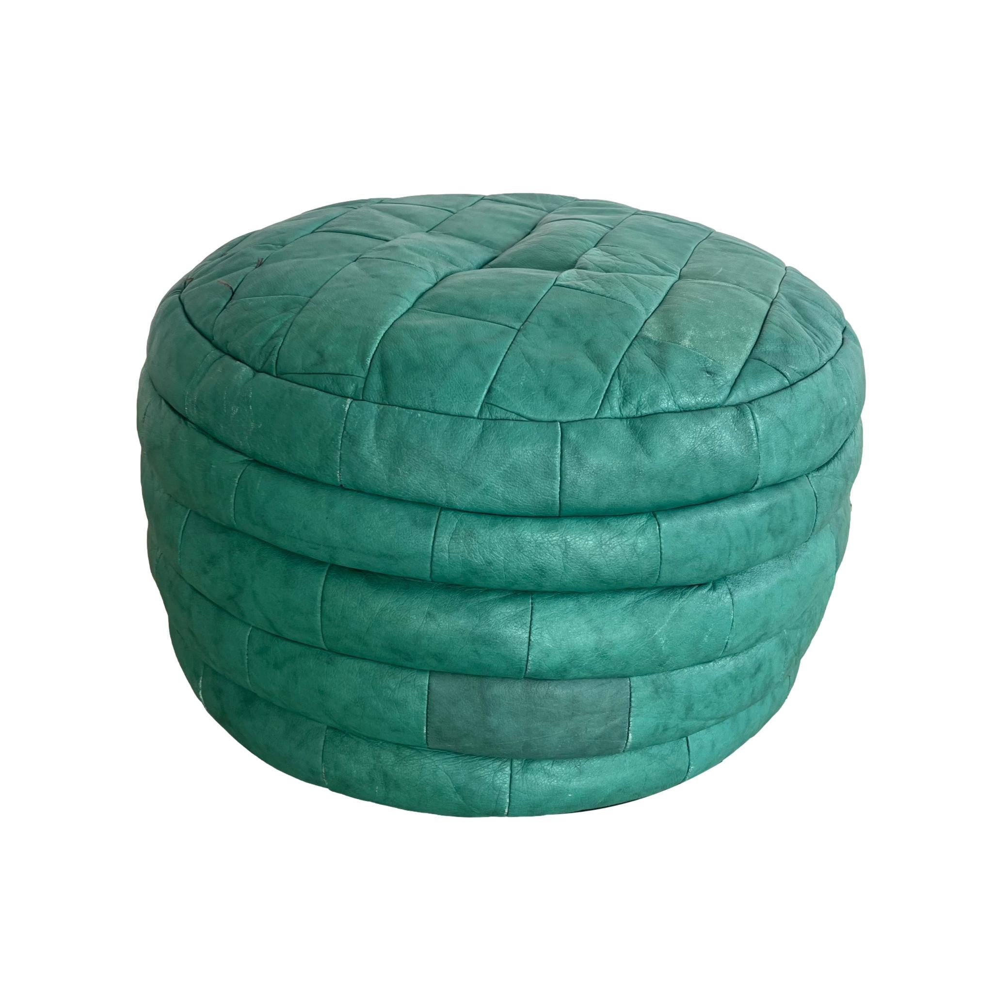 Green Patchwork Ottoman