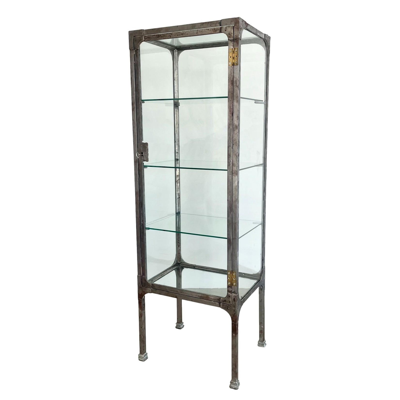 Industrial Steel & Glass Medical Vitrine
