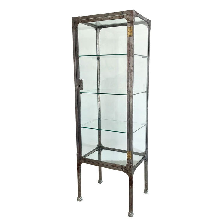 Industrial Steel & Glass Medical Vitrine