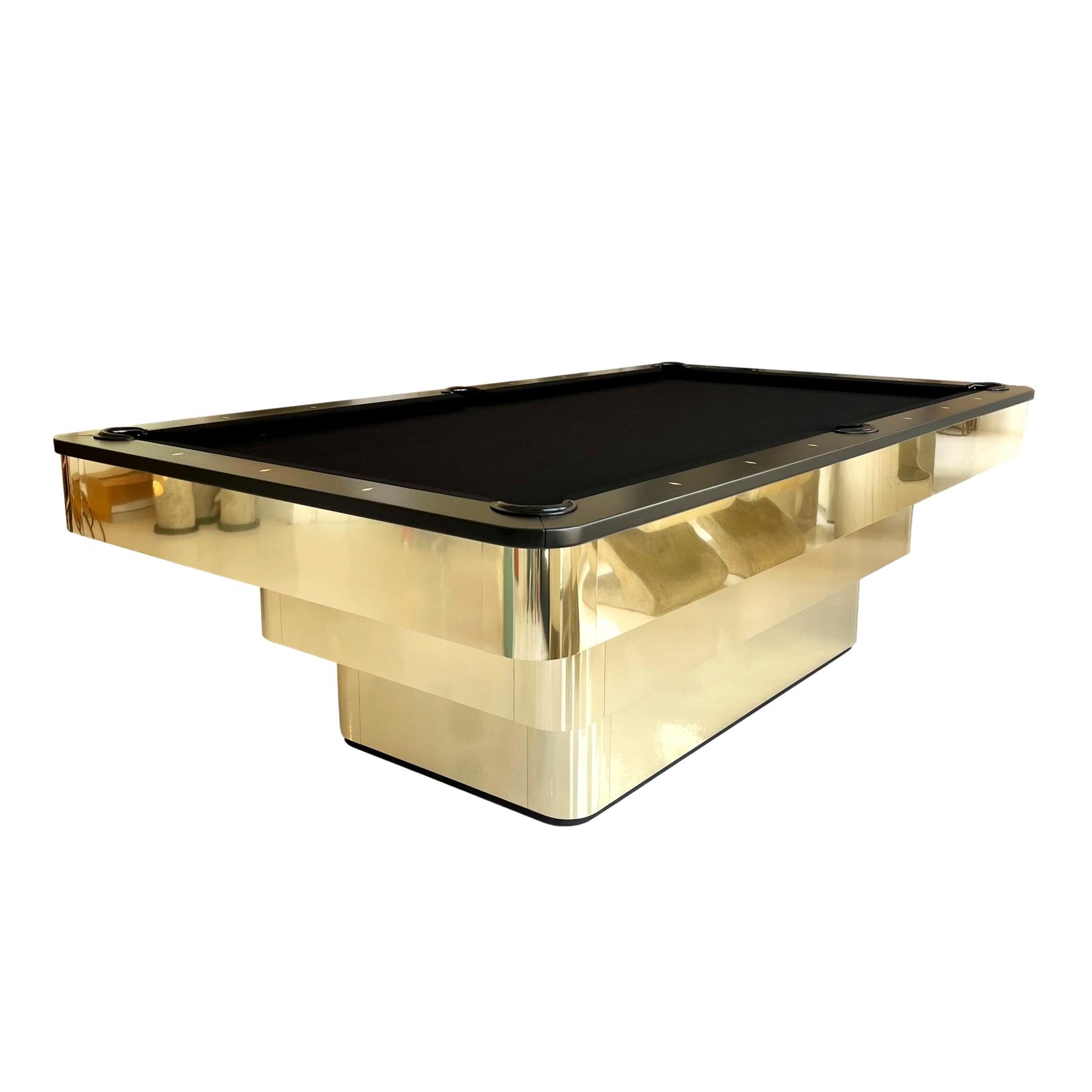 Custom Polished Brass Pool Table