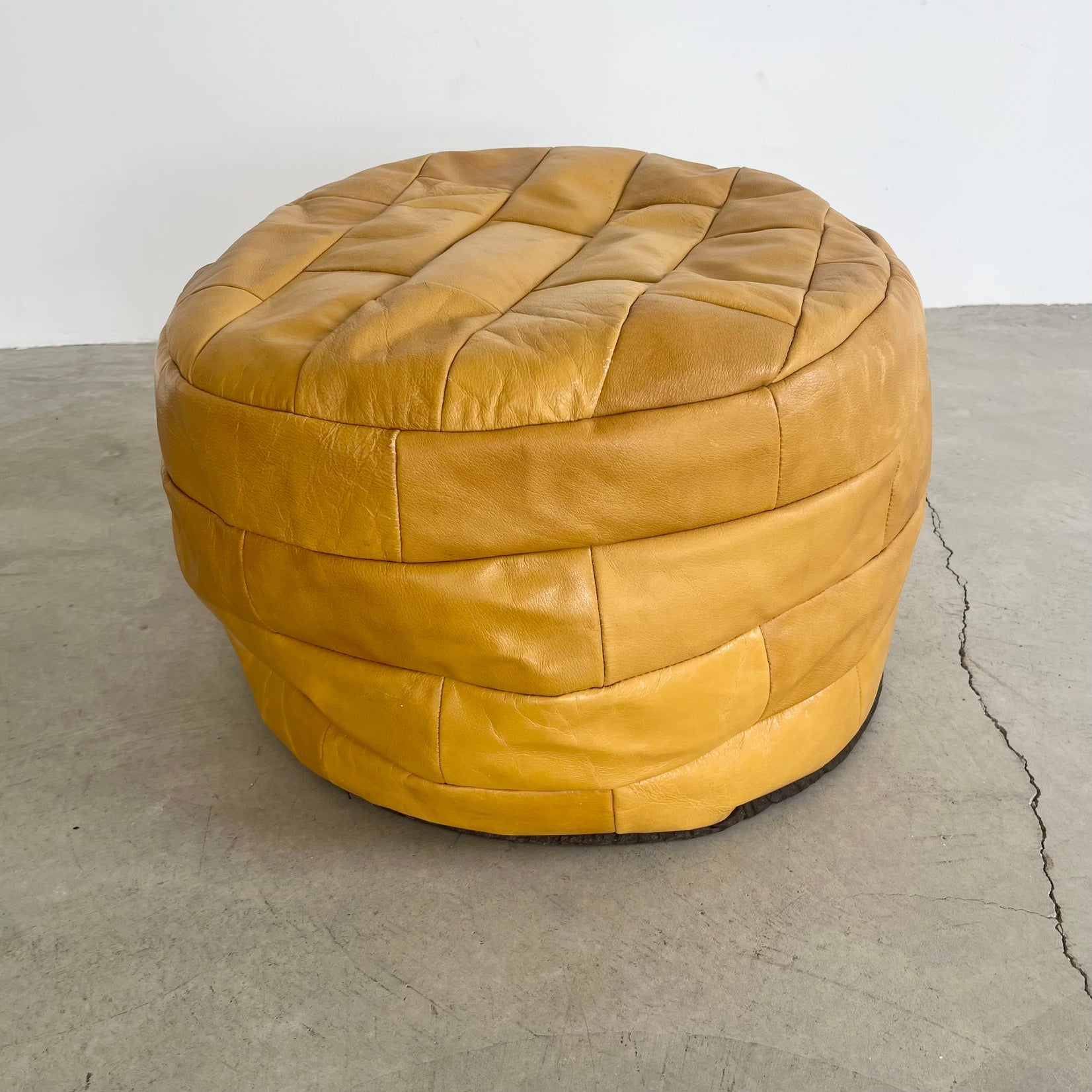 Yellow Patchwork Ottoman
