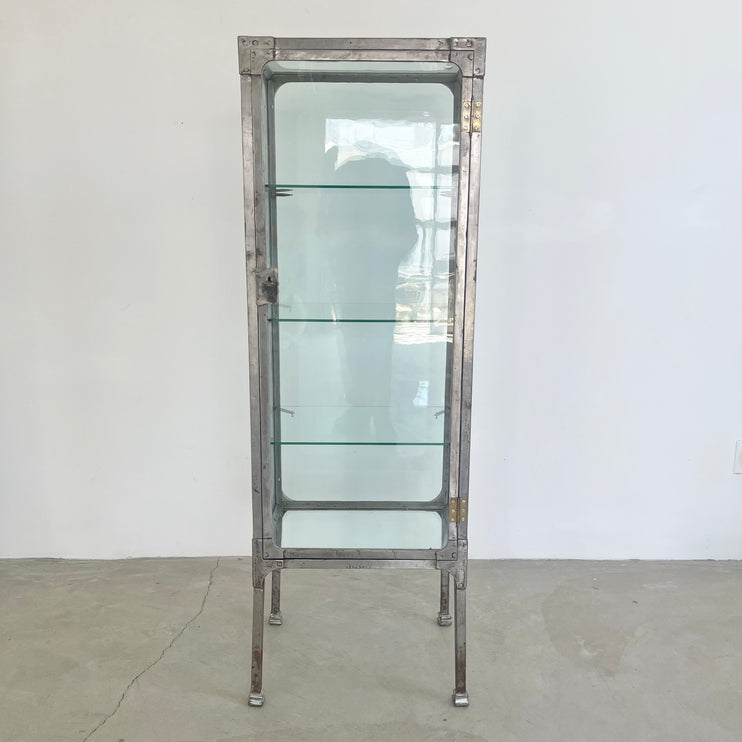 Industrial Steel & Glass Medical Vitrine