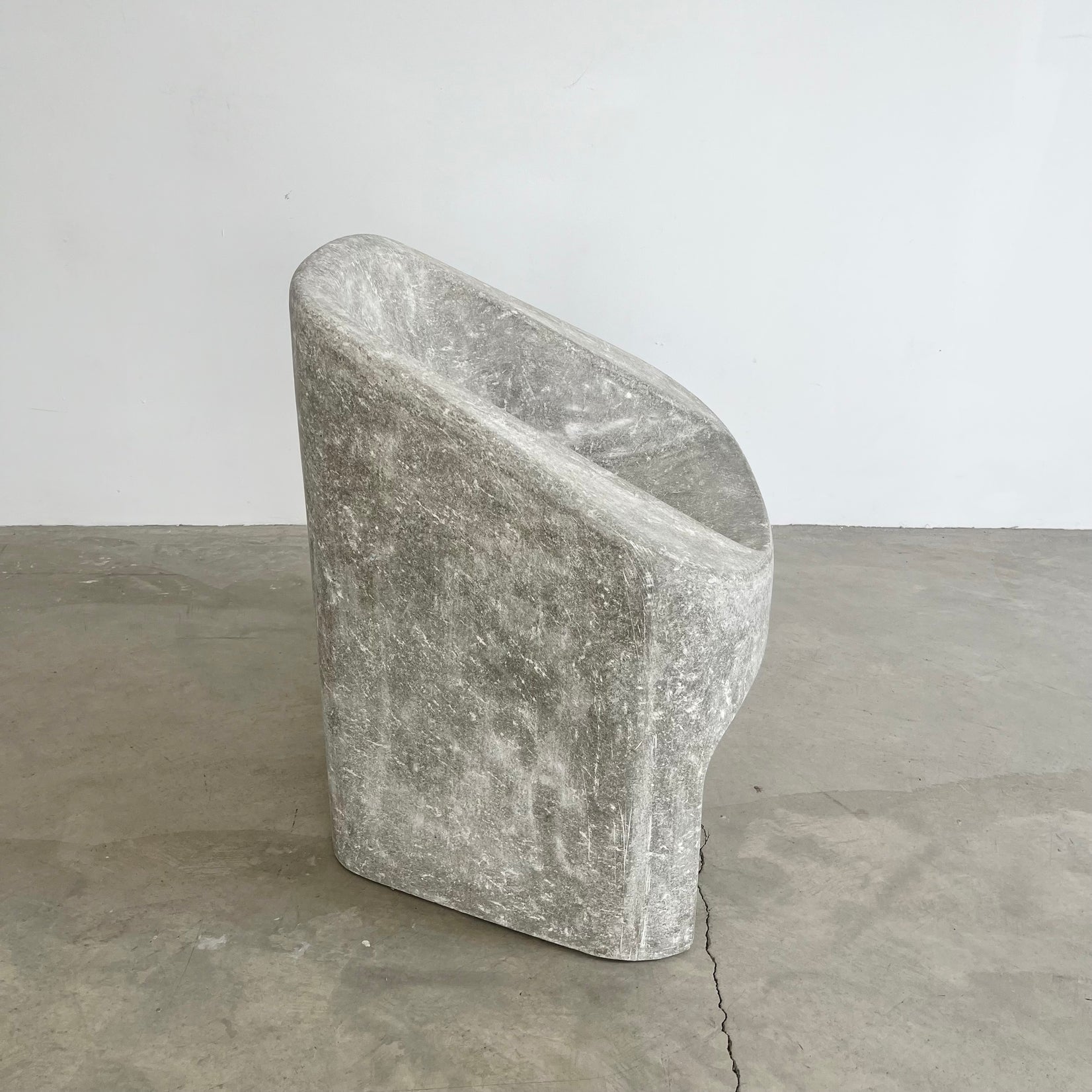 Pair Sculptural Concrete Chairs