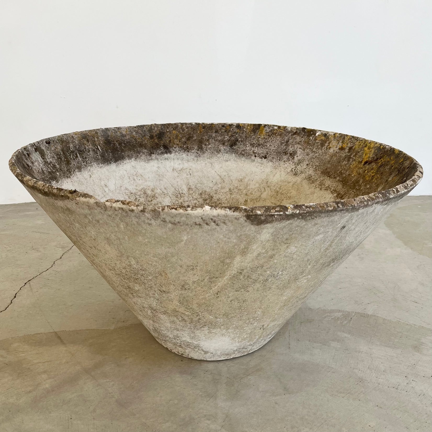 Willy Guhl Concrete Cone Flower Pot, 1960s Switzerland
