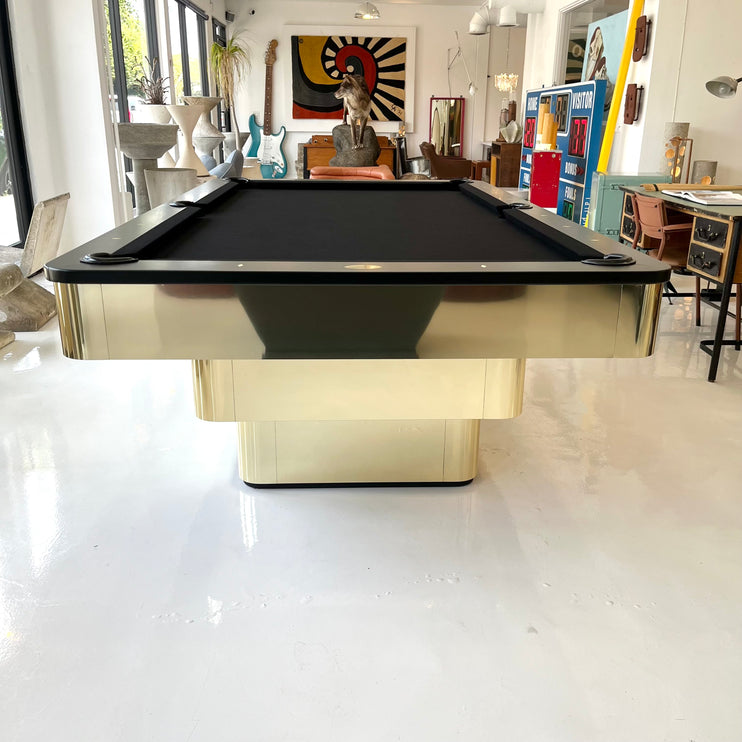 Custom Polished Brass Pool Table