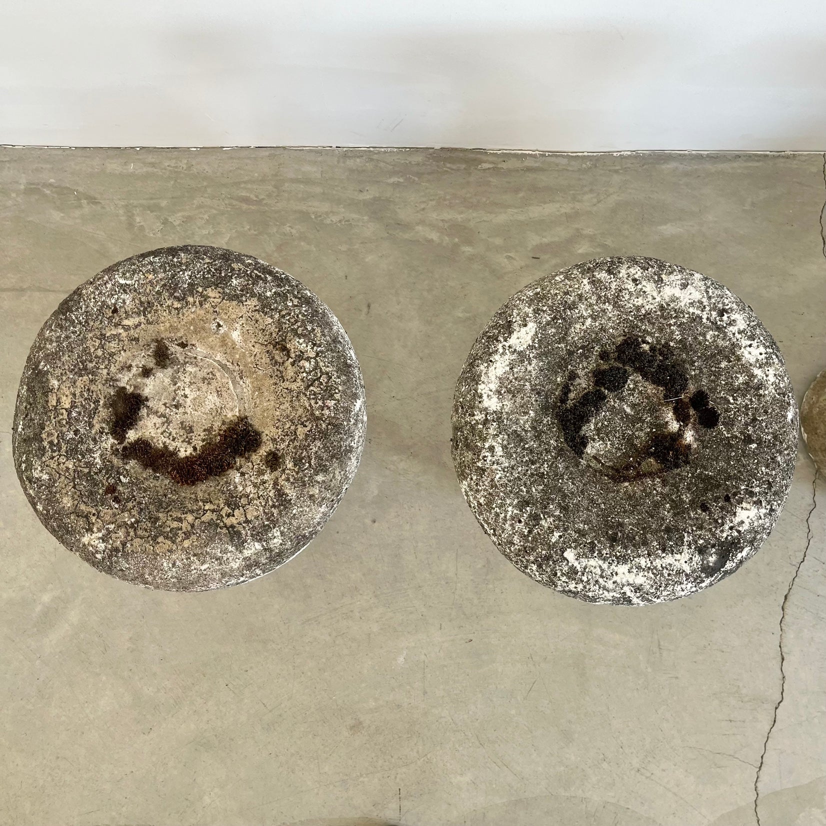 Concrete Mushroom Stools, 1970s, France