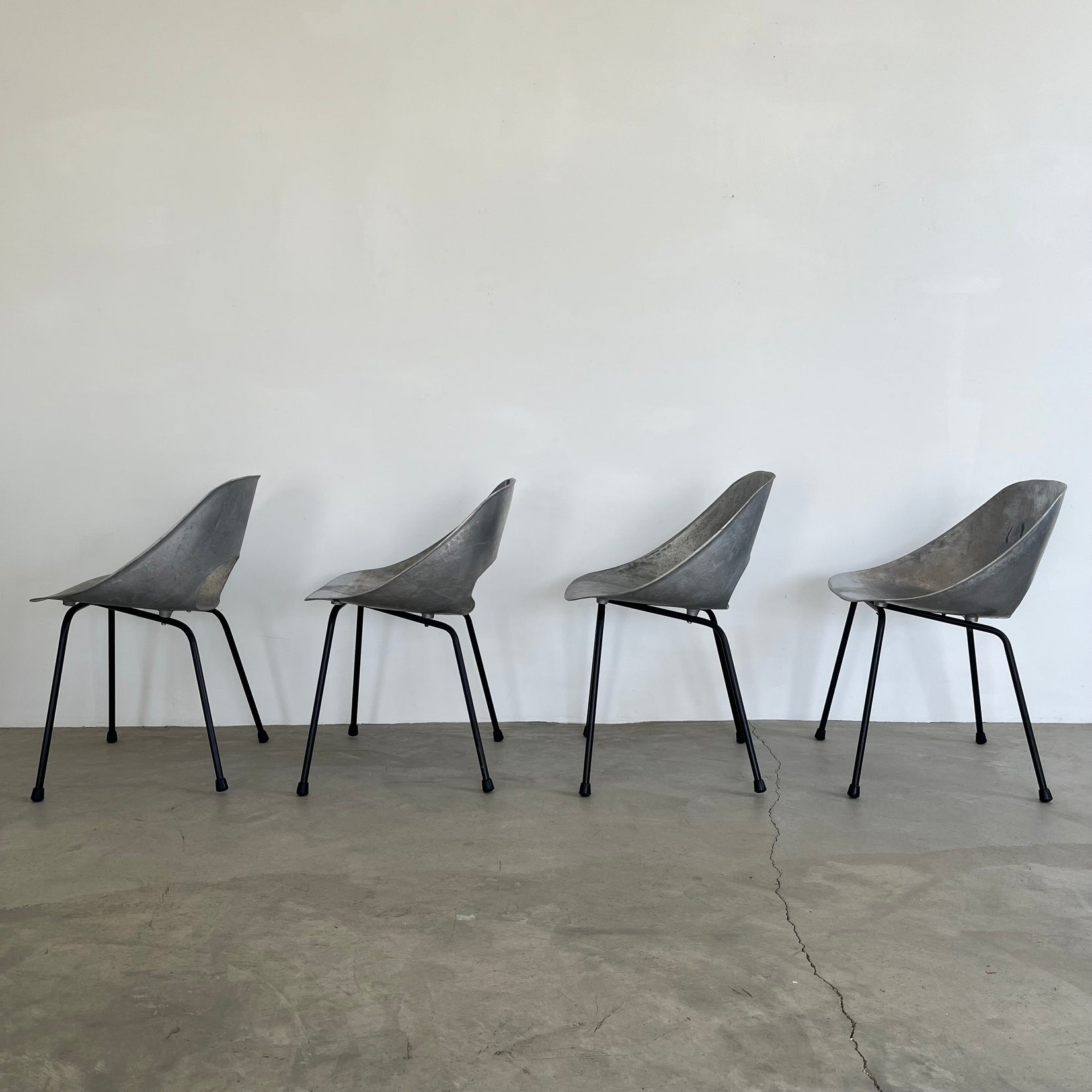Set of 4 Cast Aluminum Chairs