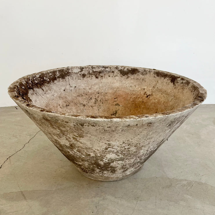Willy Guhl Concrete Cone Flower Pot, 1960s Switzerland