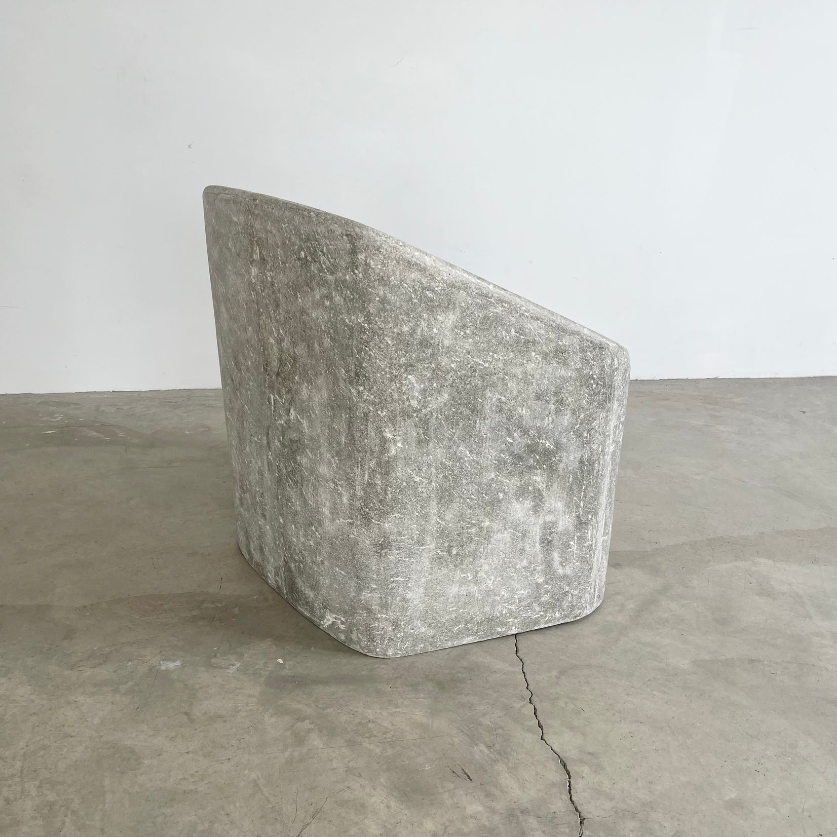 Pair Sculptural Concrete Chairs