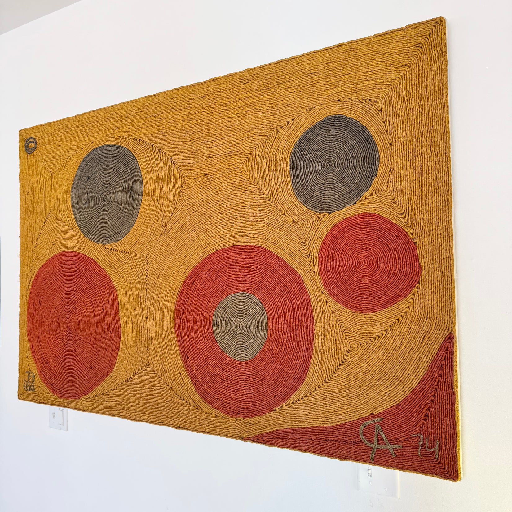 Hand Woven Jute 'Sun' Tapestry