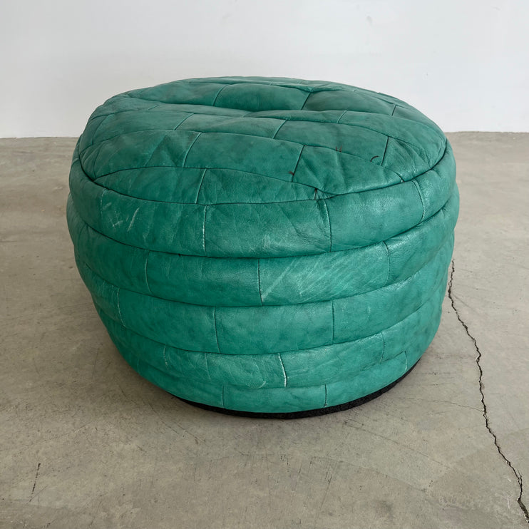 Green Patchwork Ottoman