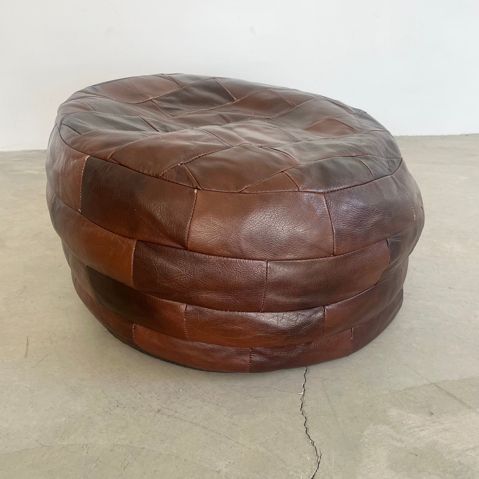 Brown Patchwork Ottoman