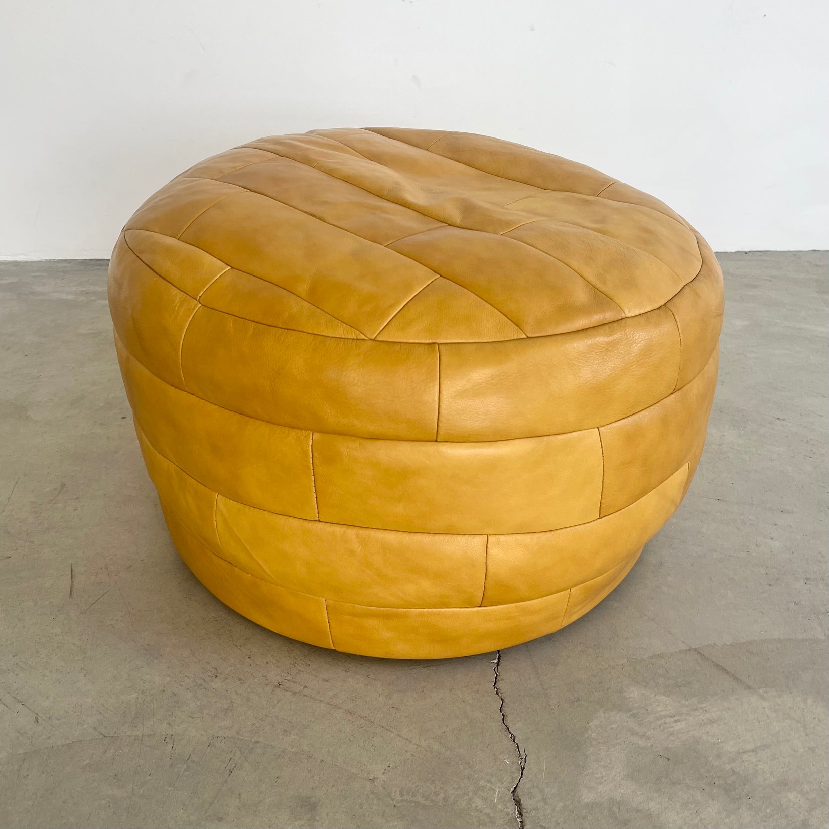 Yellow Patchwork Ottoman