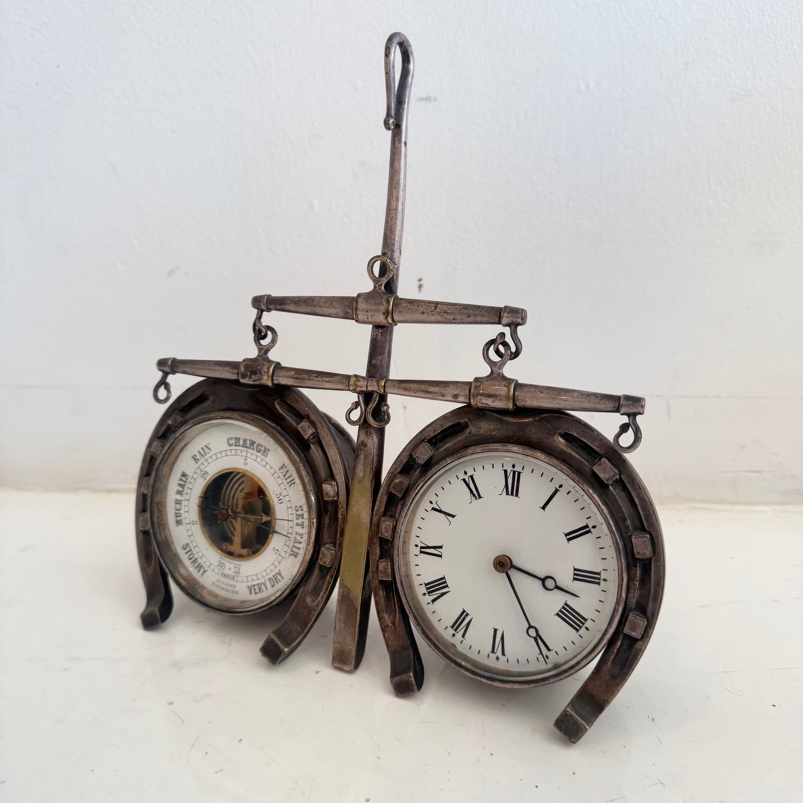 Hunting Clock and Barometer
