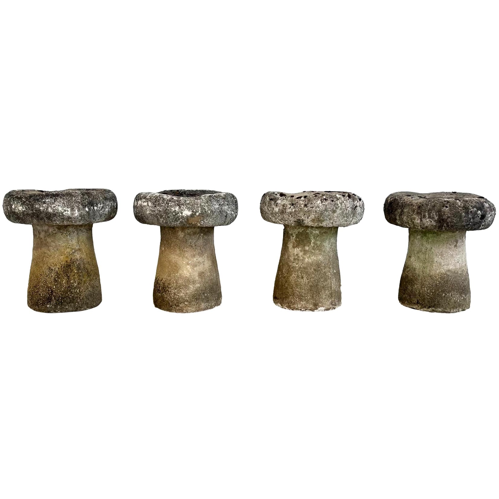 Concrete Mushroom Stools, 1970s, France