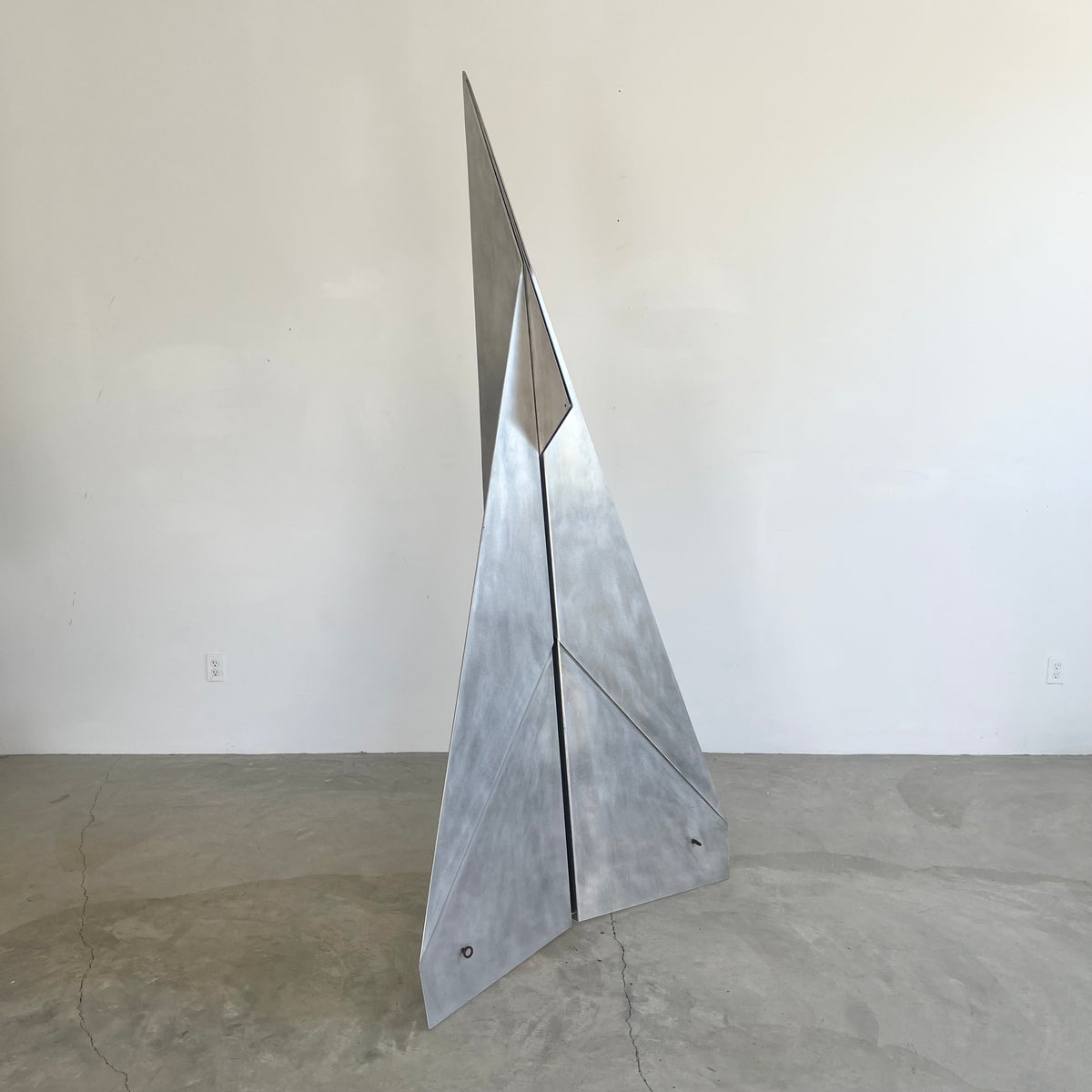 Monumental Sculptural Aluminum Paper Airplane