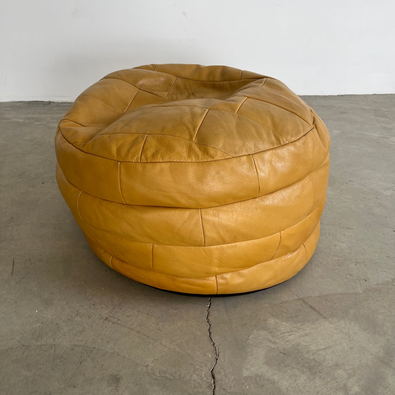 Yellow Patchwork Ottoman