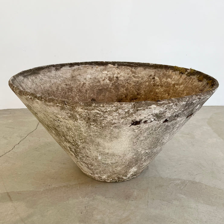 Willy Guhl Concrete Cone Flower Pot, 1960s Switzerland