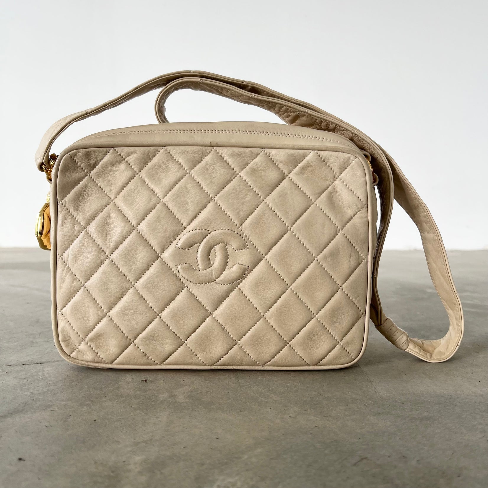 Chanel Quilted Diamond Camera Bag, 1990s France