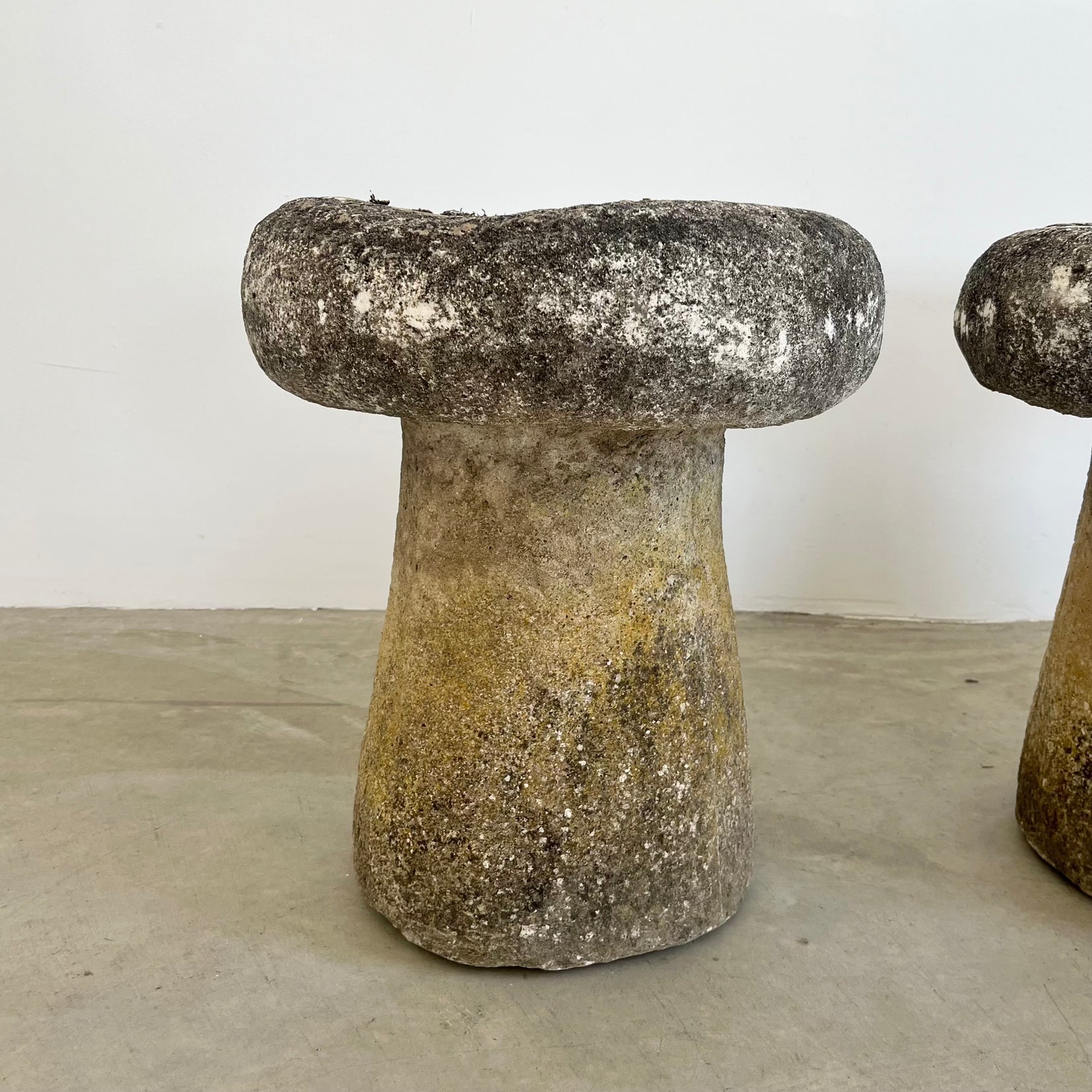 Concrete Mushroom Stools, 1970s, France