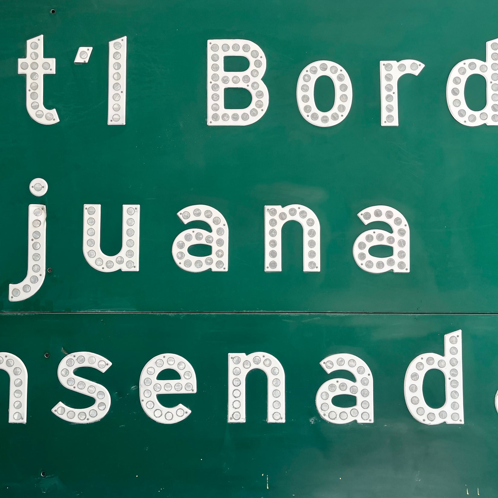"Int'l Border" Sign