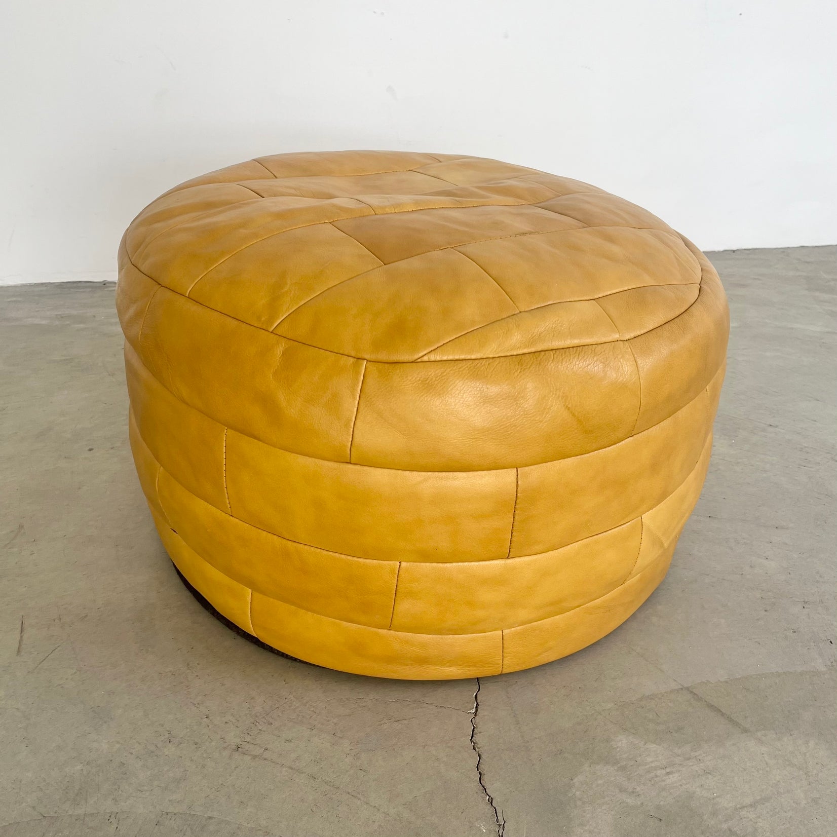 Yellow Patchwork Ottoman