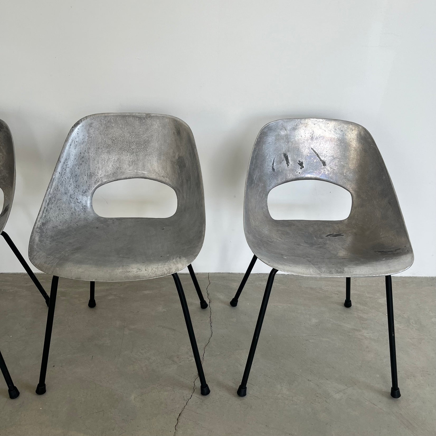 Set of 4 Cast Aluminum Chairs