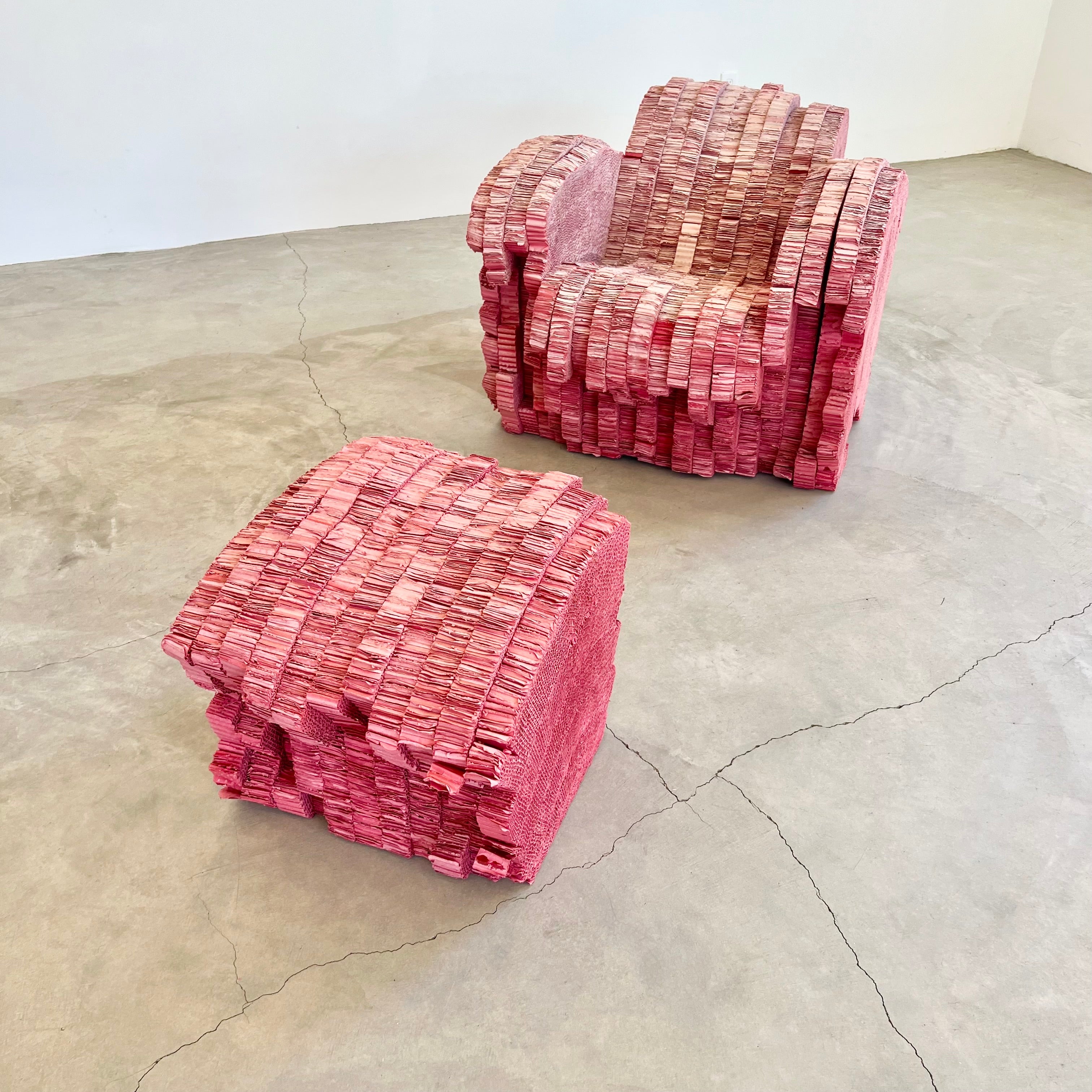 Little Beaver' Cardboard Chair and Ottoman for Vitra