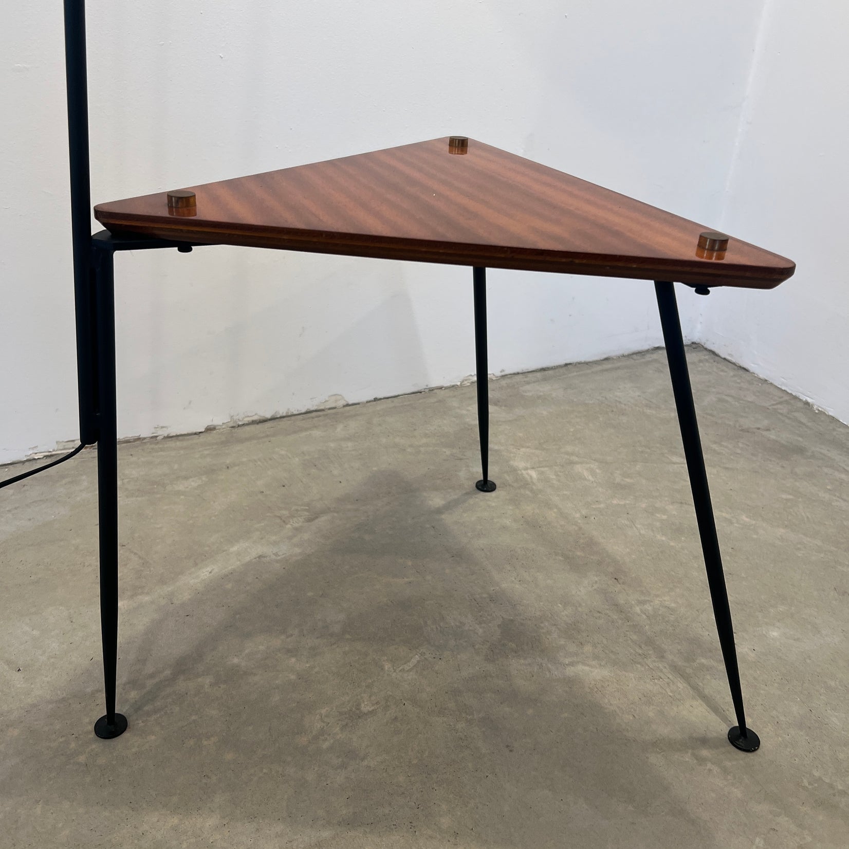 Floor Lamp with Triangular Side Table