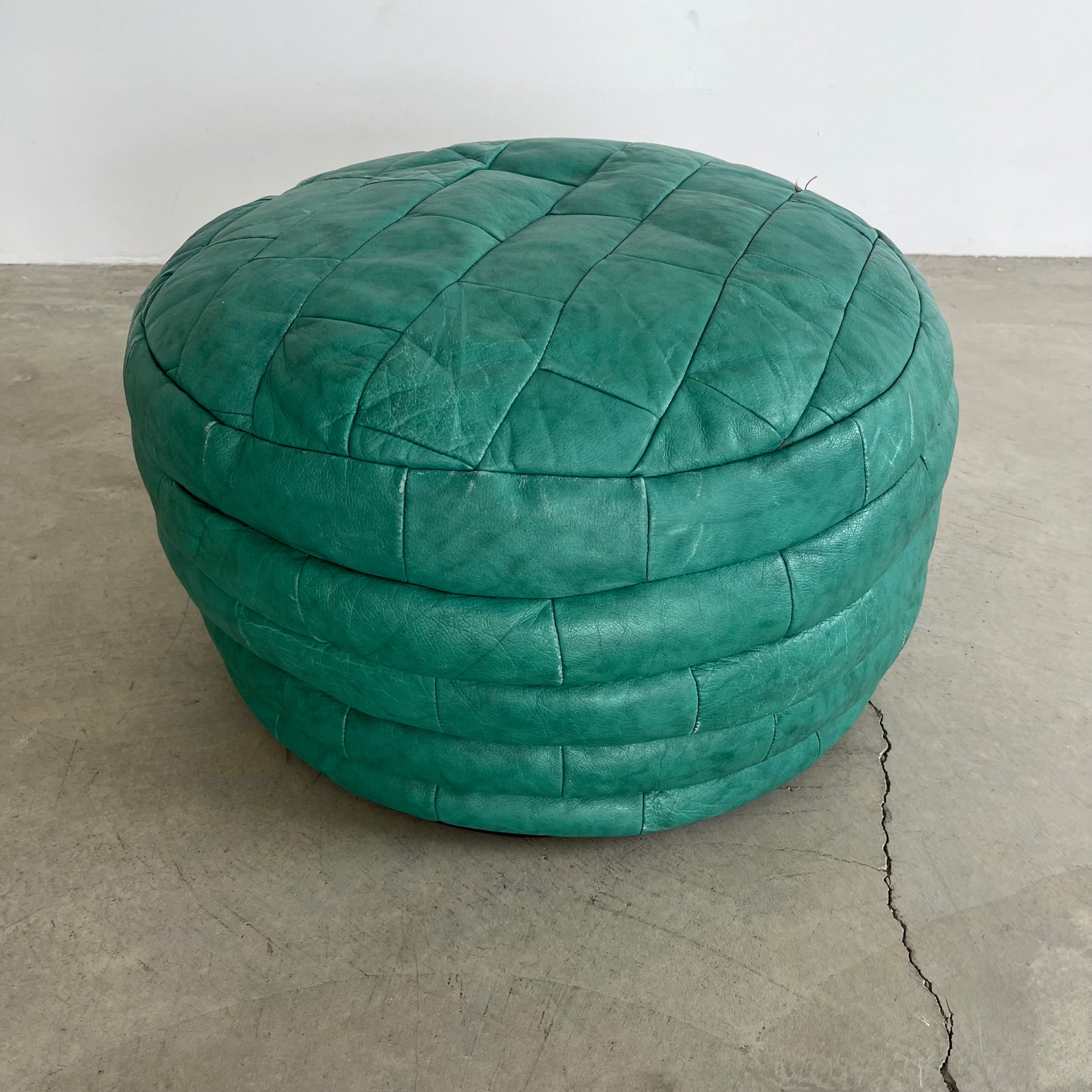 Green Patchwork Ottoman
