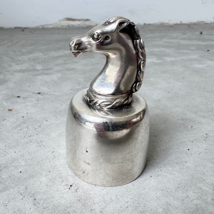 Hermes Equestrian Wine Bottle Topper, 1960s France