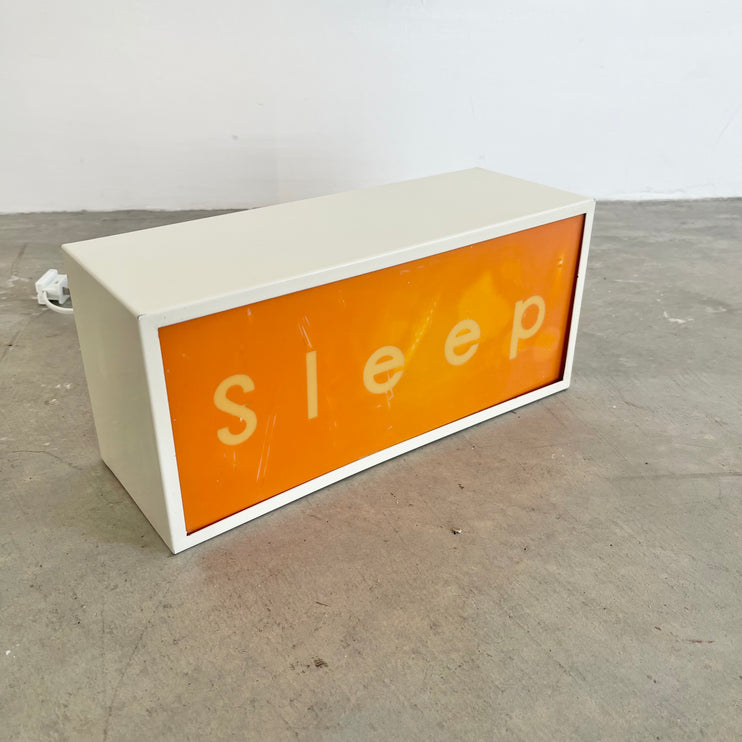 "Party" and "Sleep" Illuminated Sign